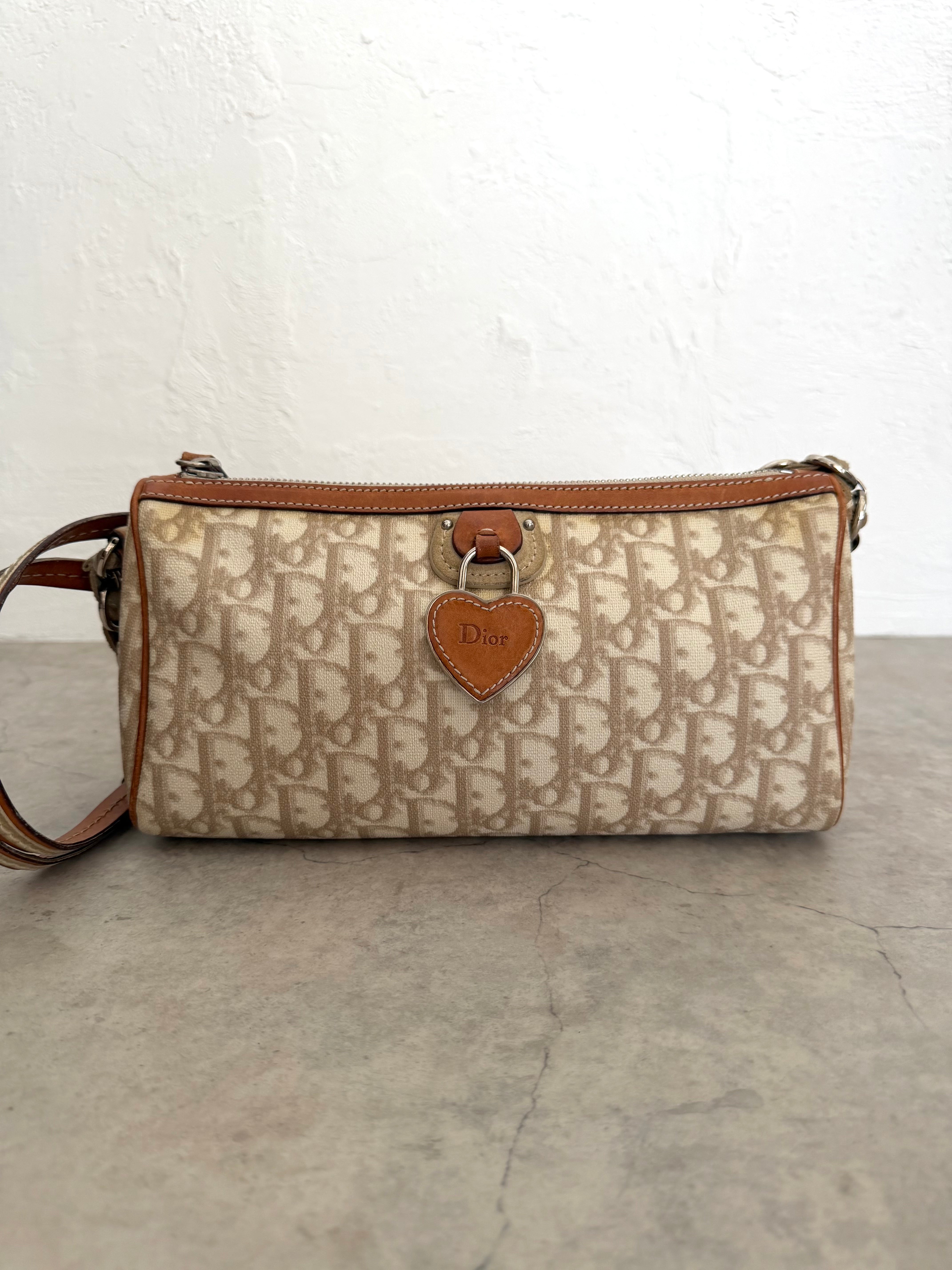 Romantique Shoulder Bag PVC Beige/Pink