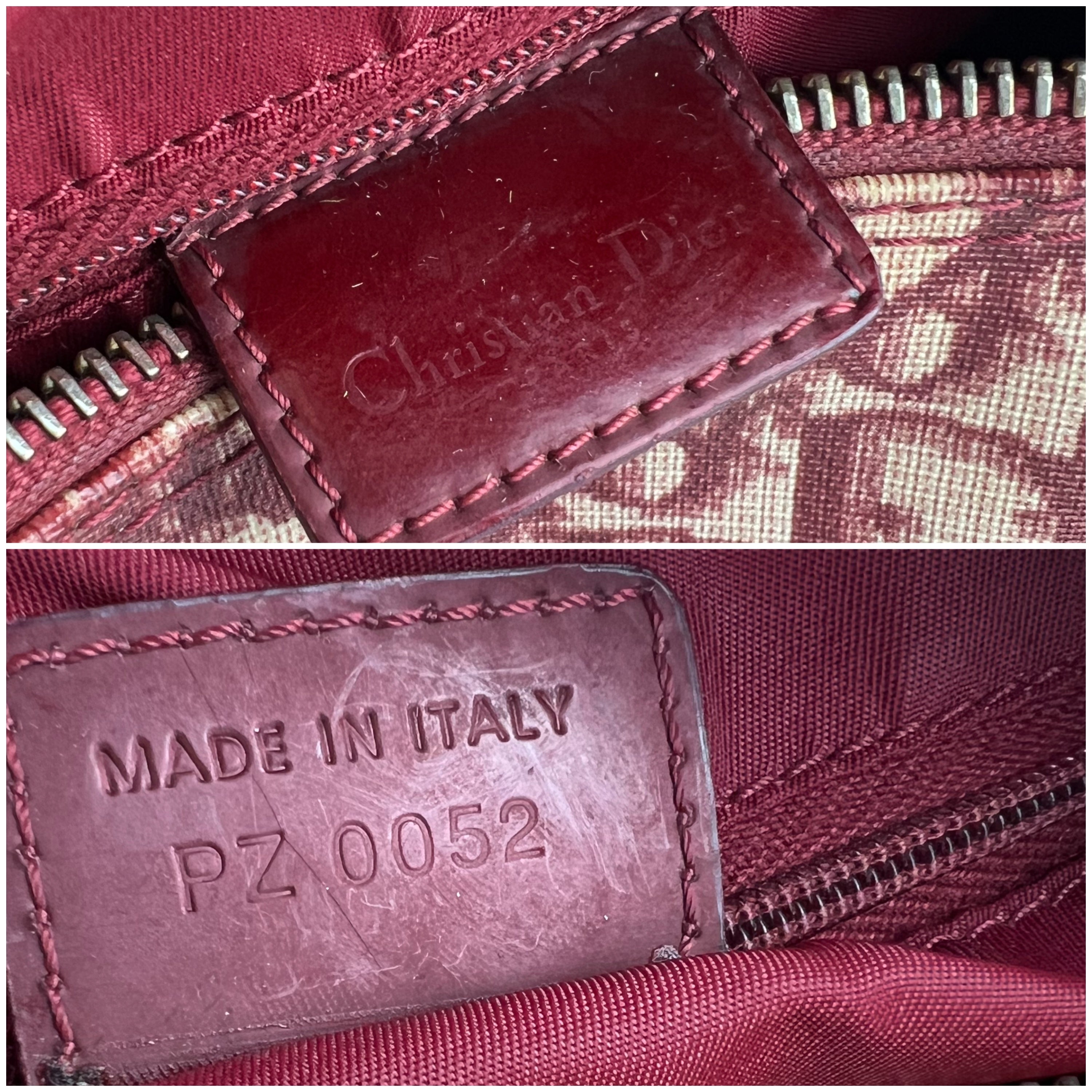 Trotter Boston Bag in Oblique Canvas Burgundy