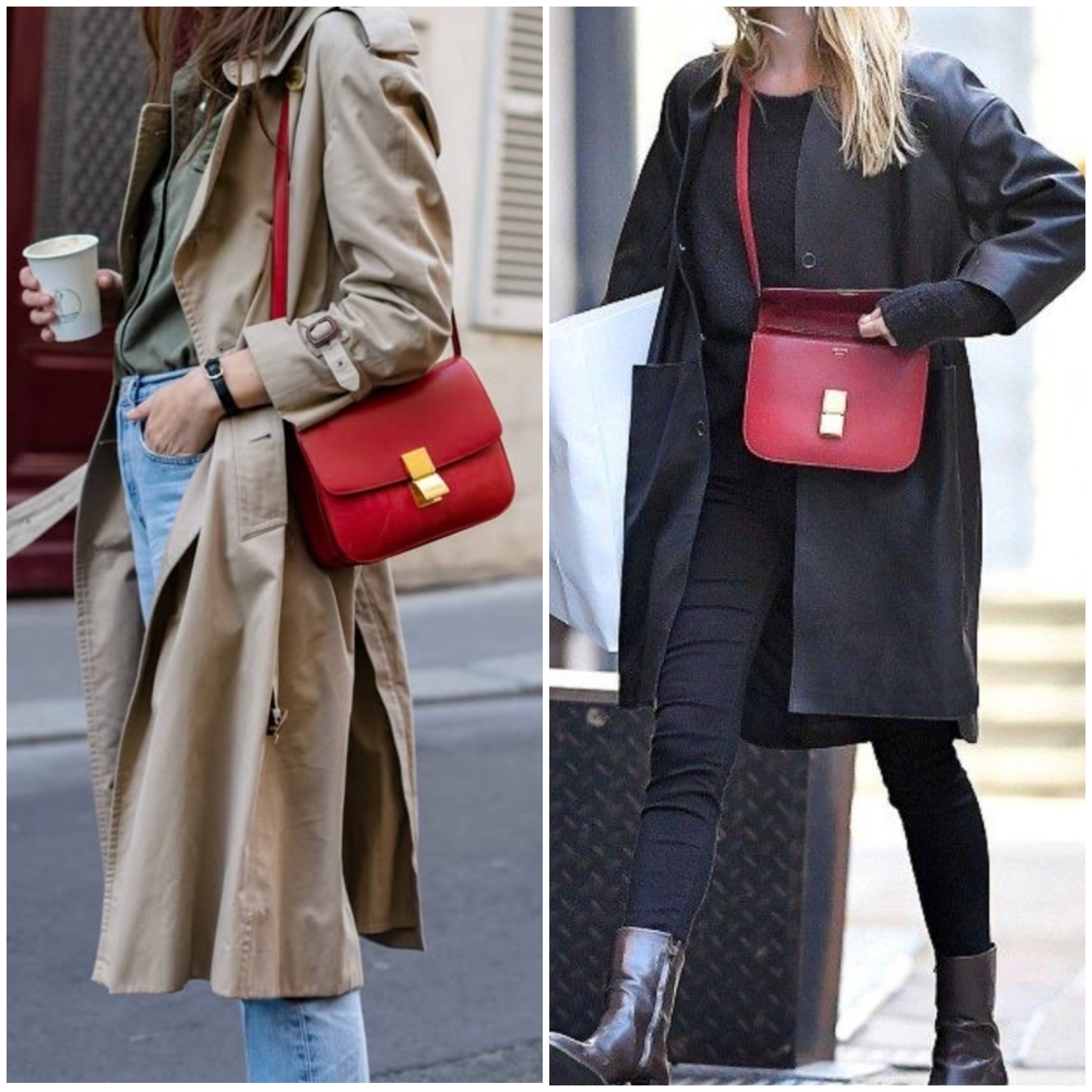 Classic Box Bag Medium in Red