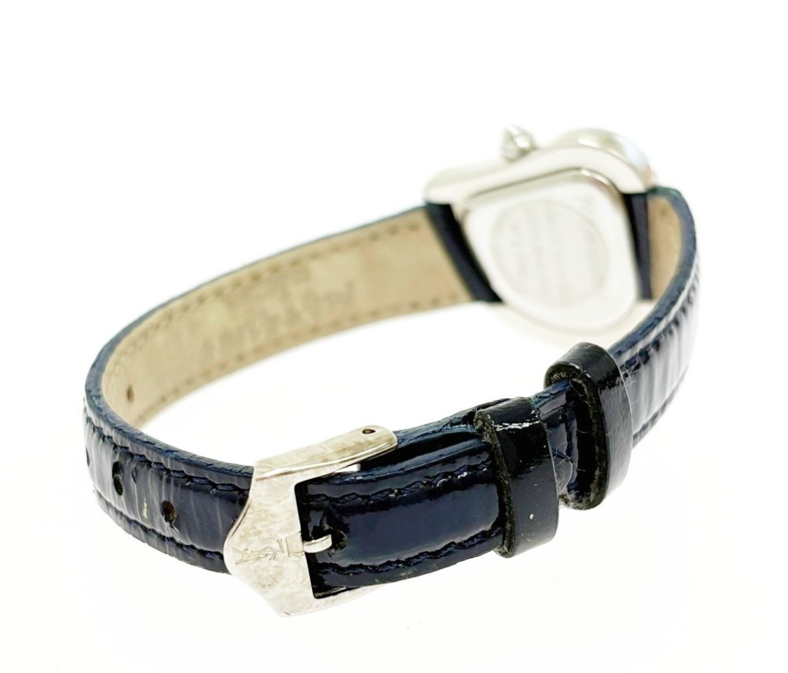 Sculptural heart watch black belt