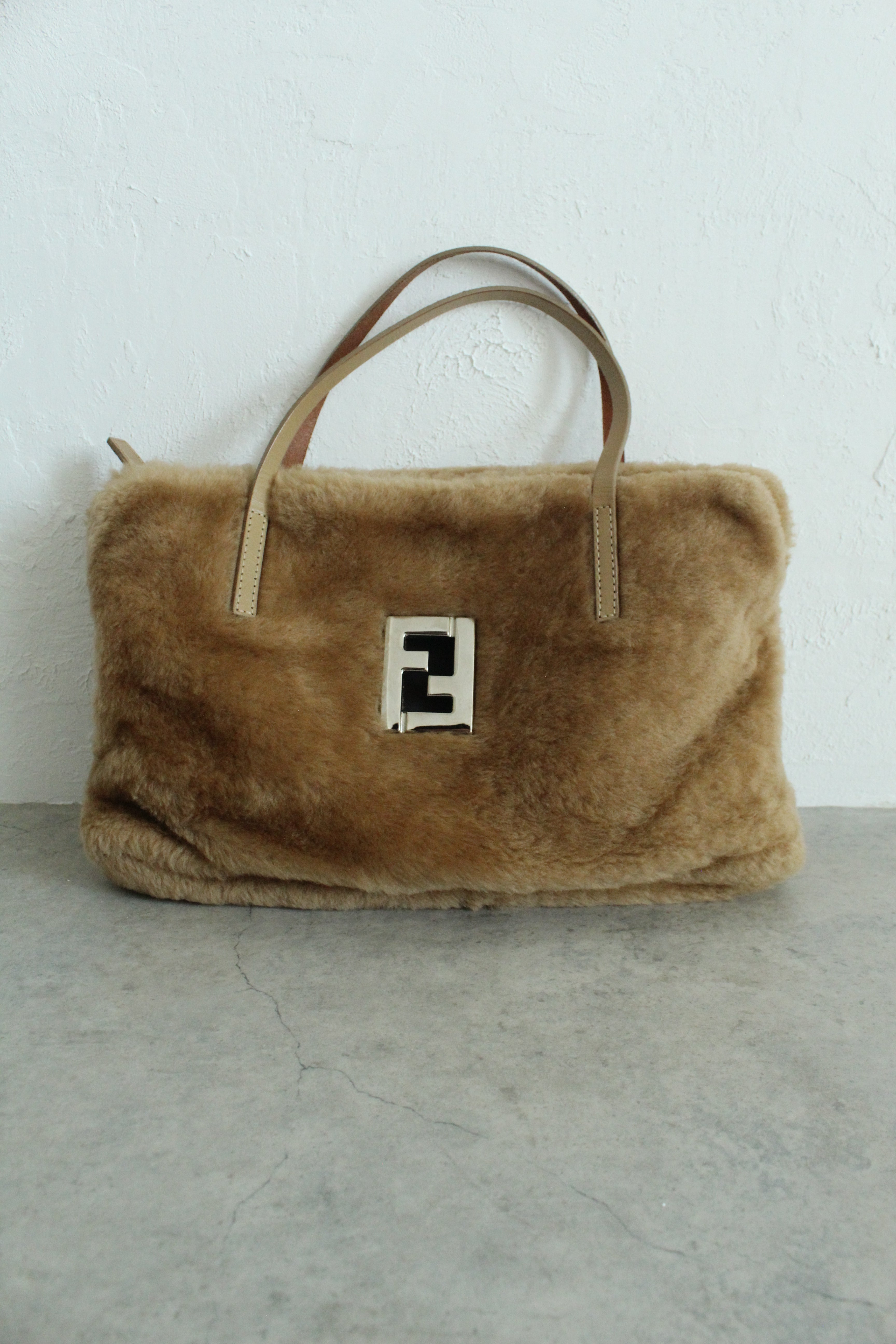 Faux Fur Boa FF logo Tote Bag