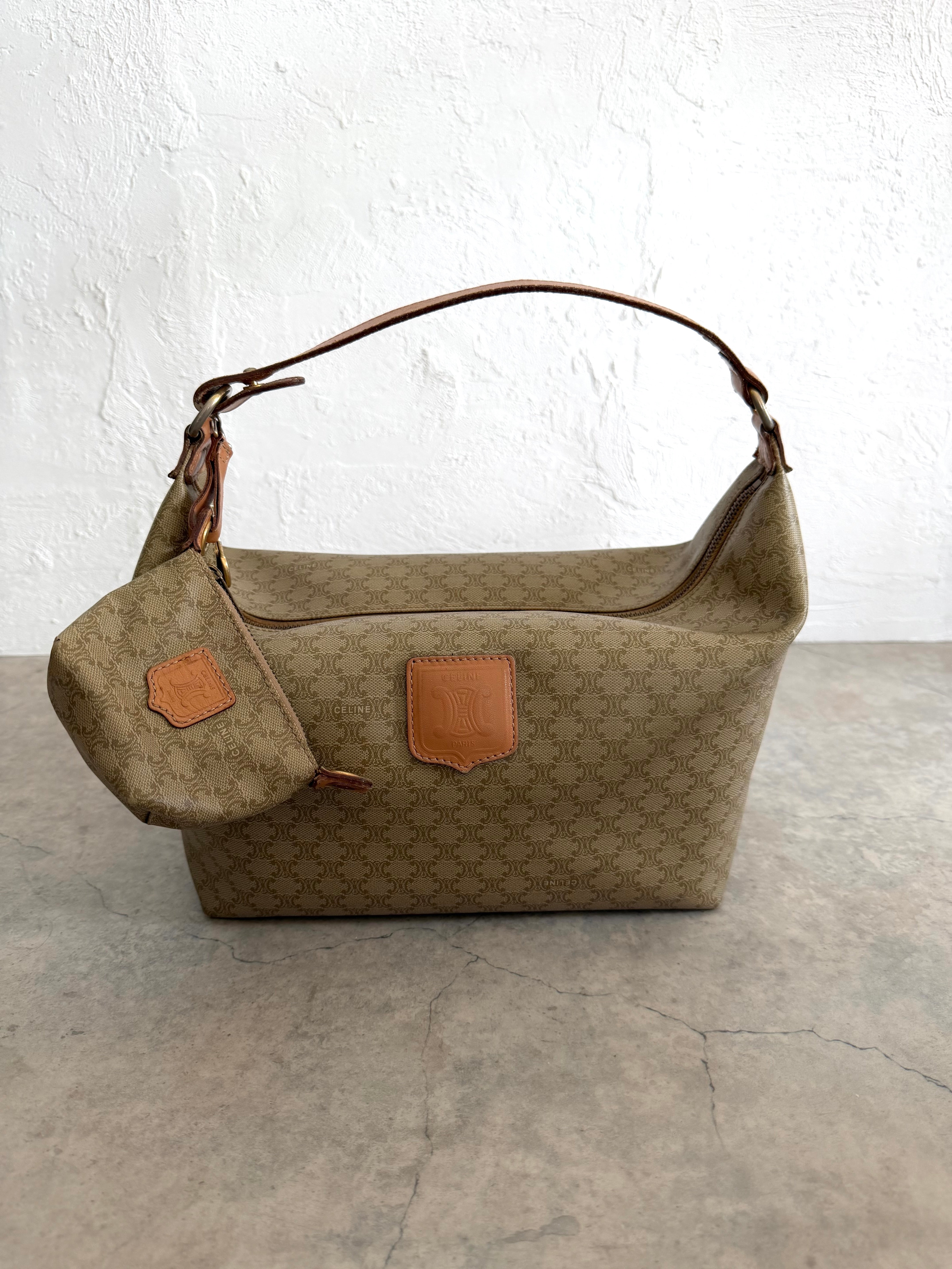 Macadam Monogram Canvas Bag with Matching Mini Pouch