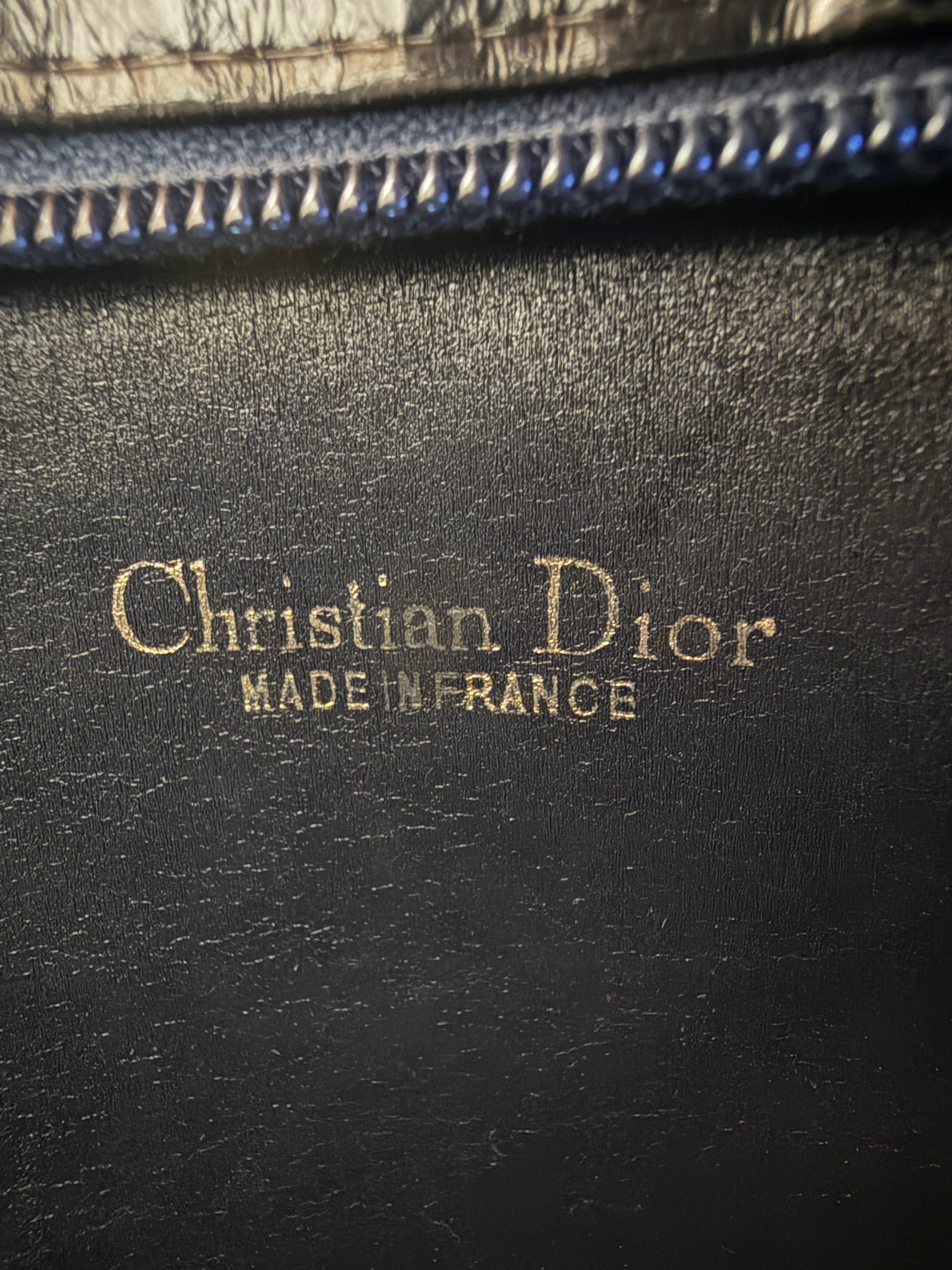 Trotter Monogram Canvas Shoulder Bag in Navy