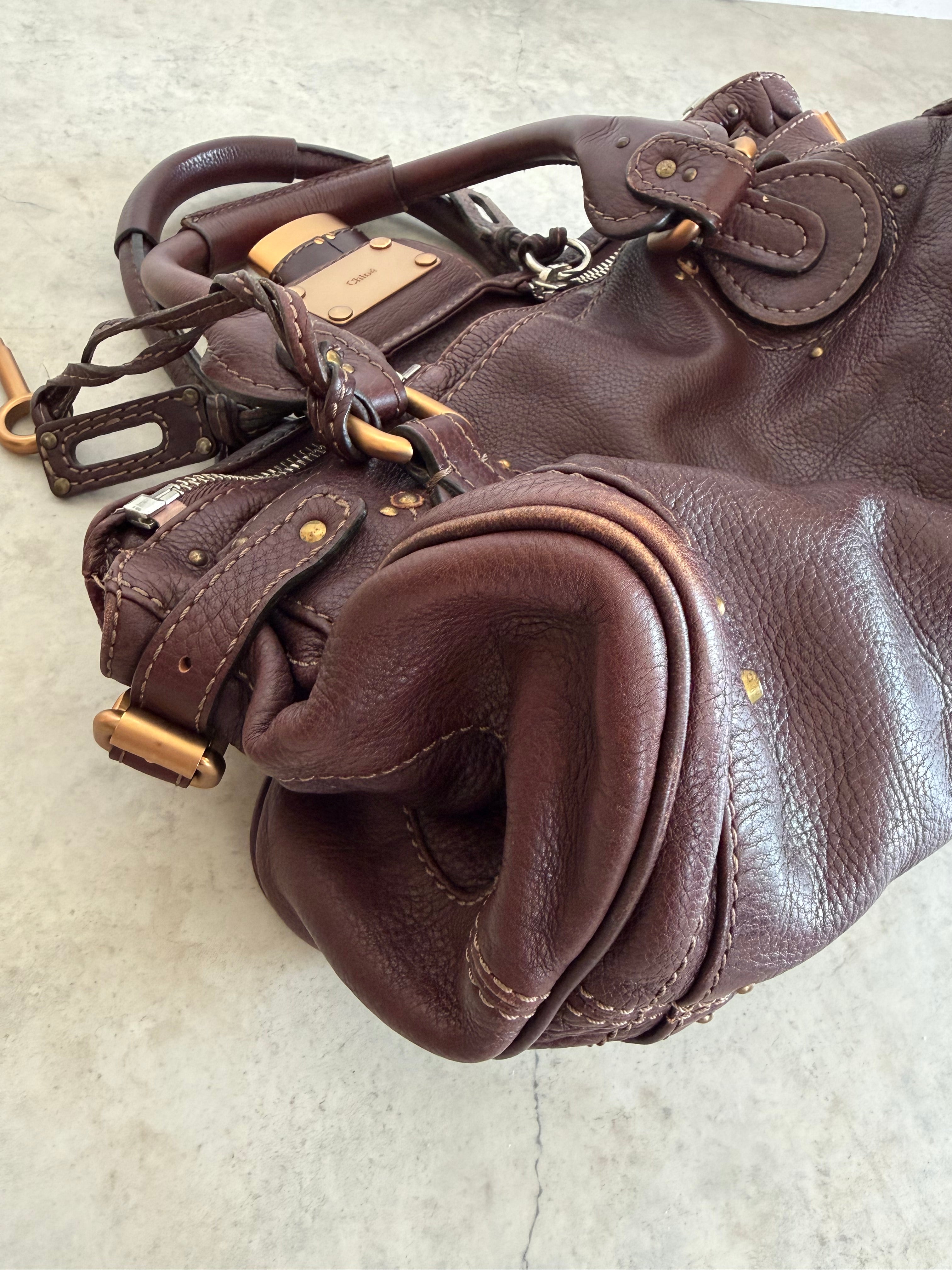 Medium Paddington Handbag in Dark Brown Y2K
