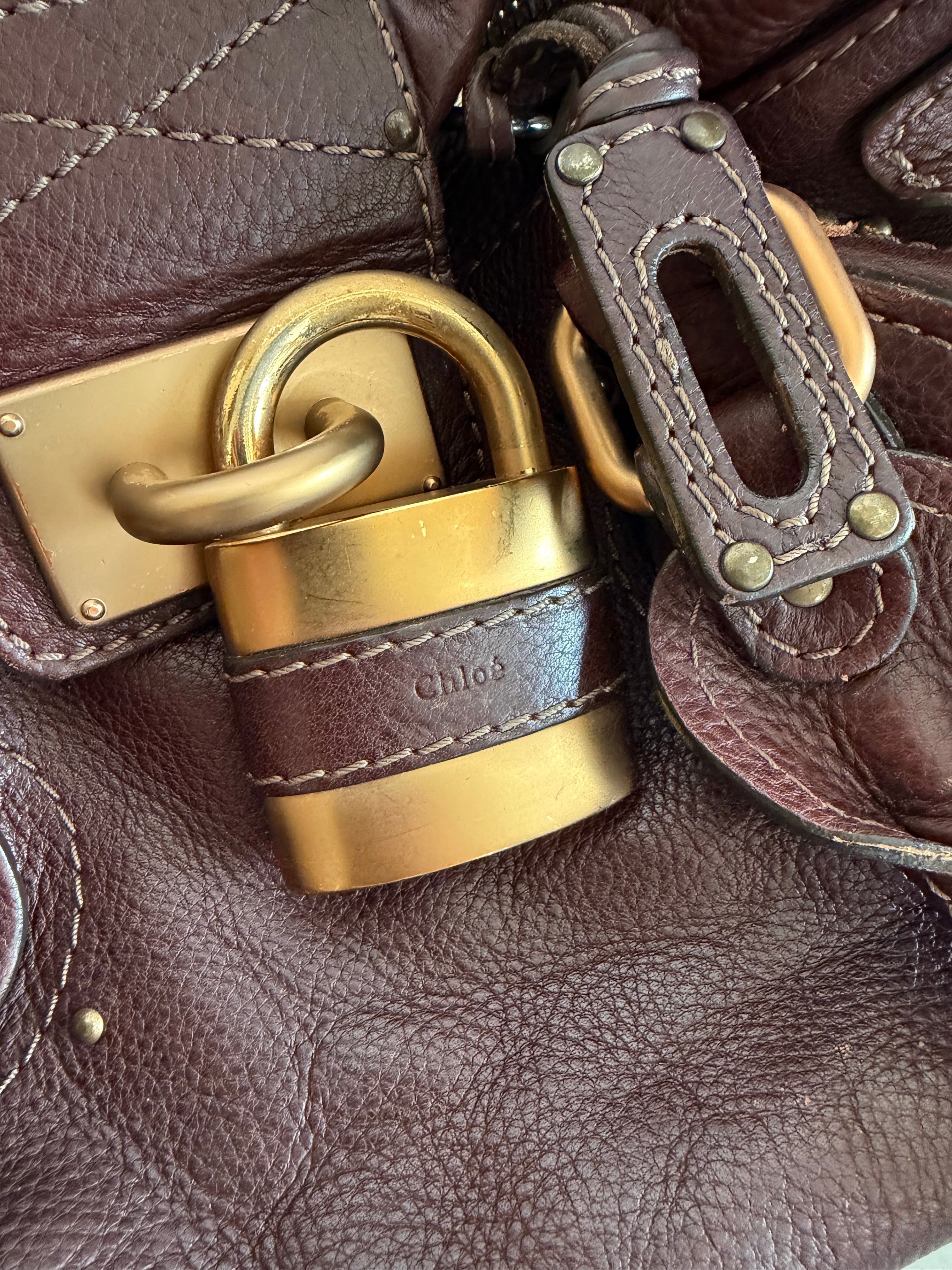 Medium Paddington Handbag in Dark Brown Y2K