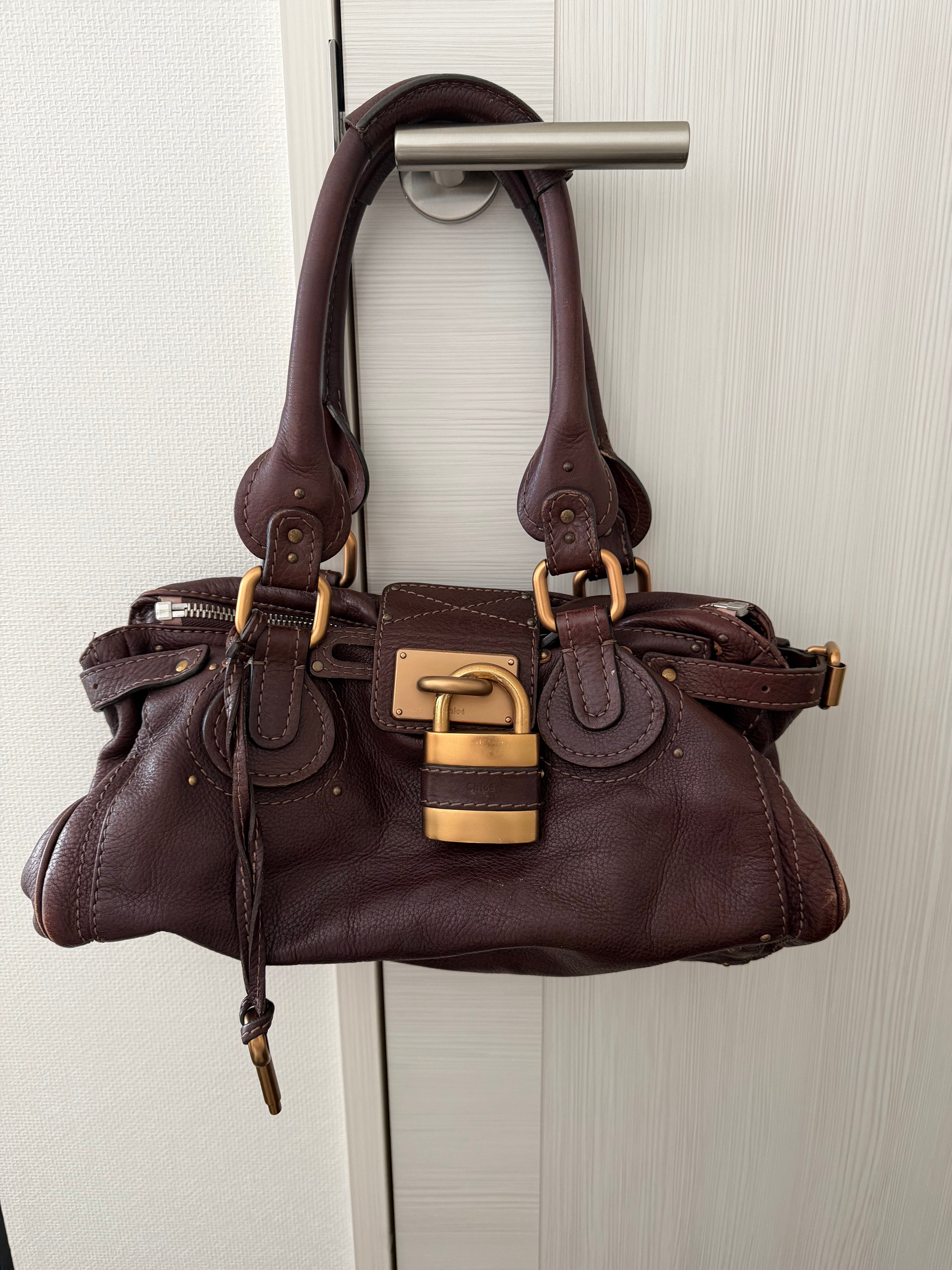 Medium Paddington Handbag in Dark Brown Y2K