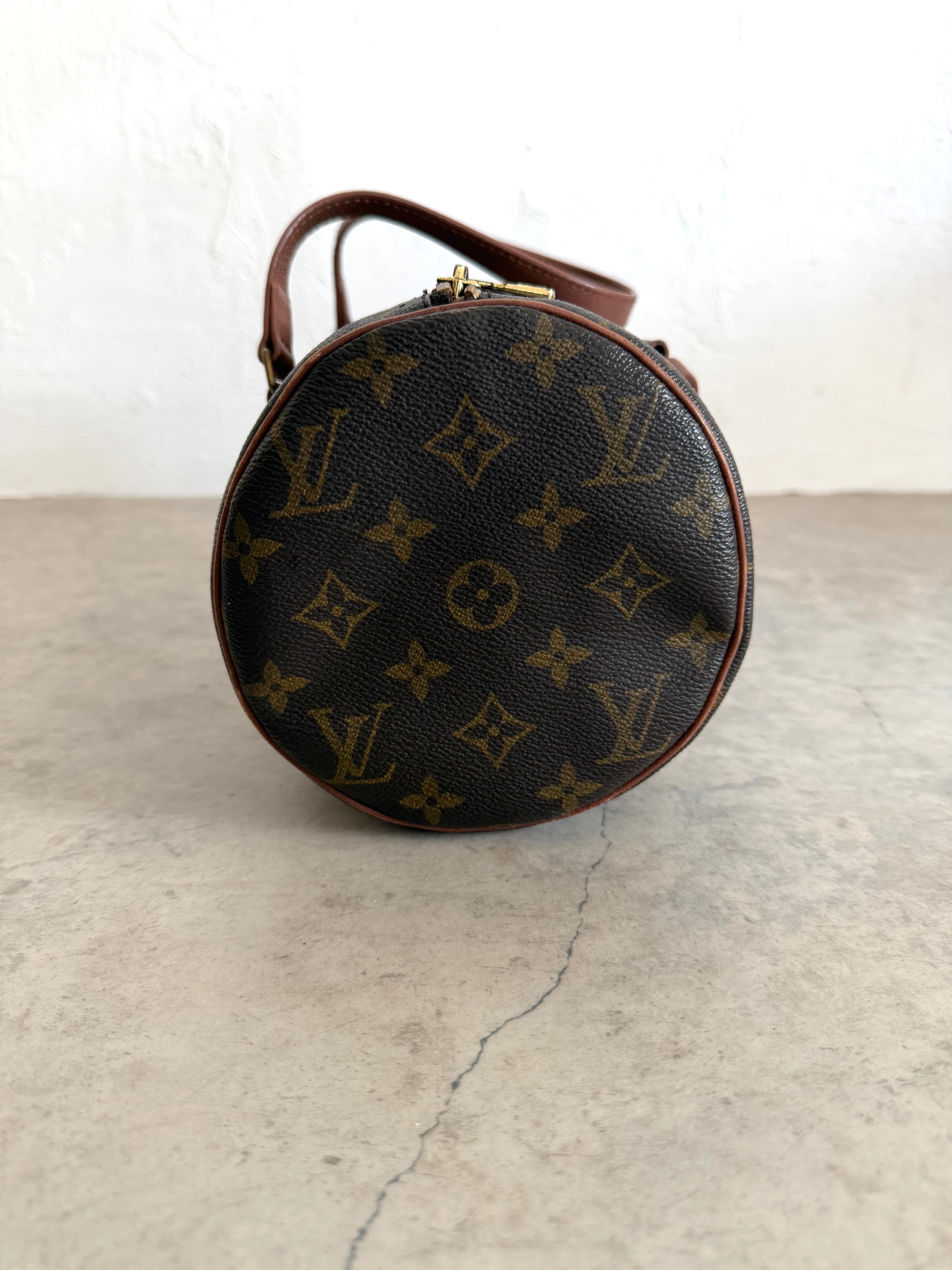 1992 Papillon 30 Monogram Canvas Handbag with Mini pouch bag