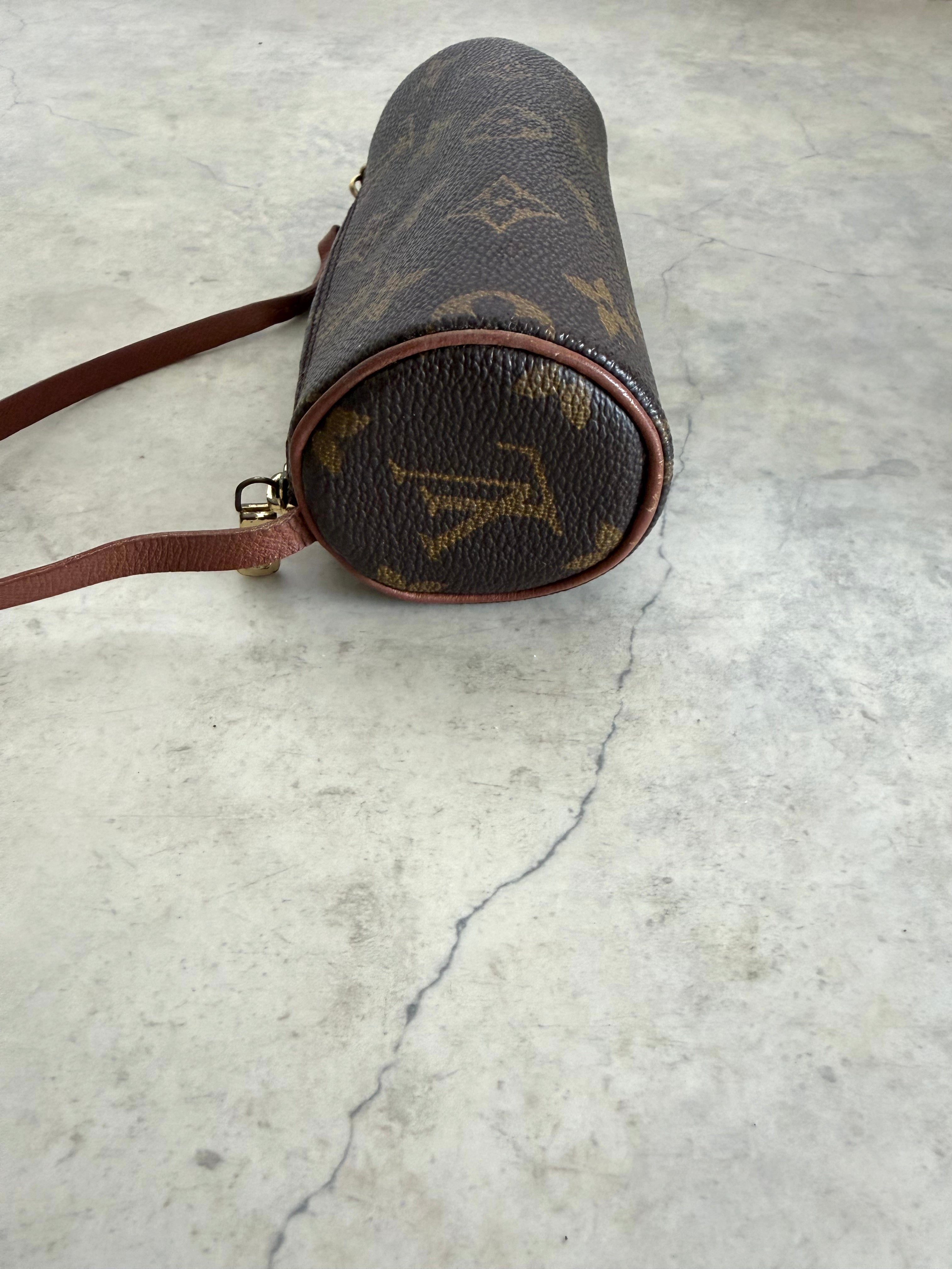 1992 Papillon 30 Monogram Canvas Handbag with Mini pouch bag