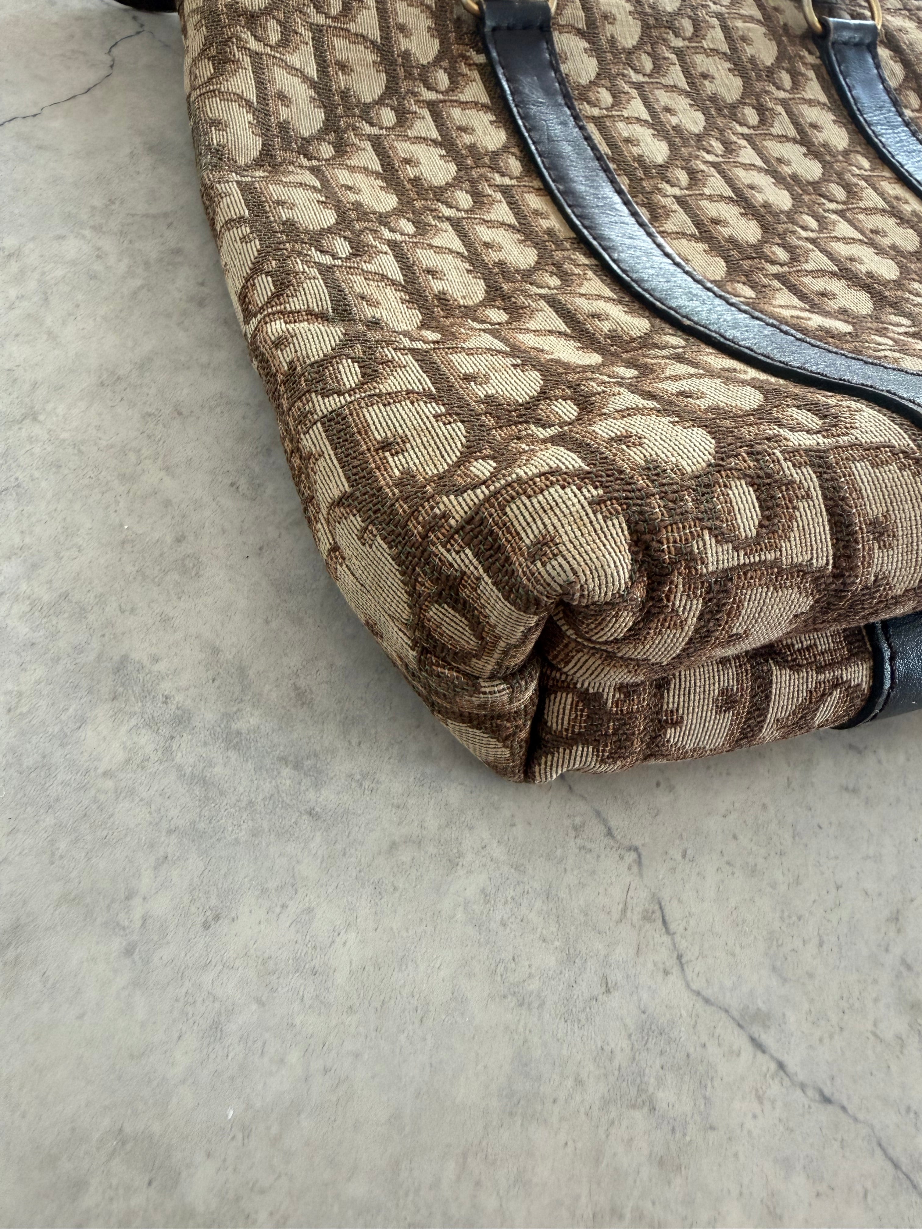 Trotter Monogram Canvas Mini Tote in Brown