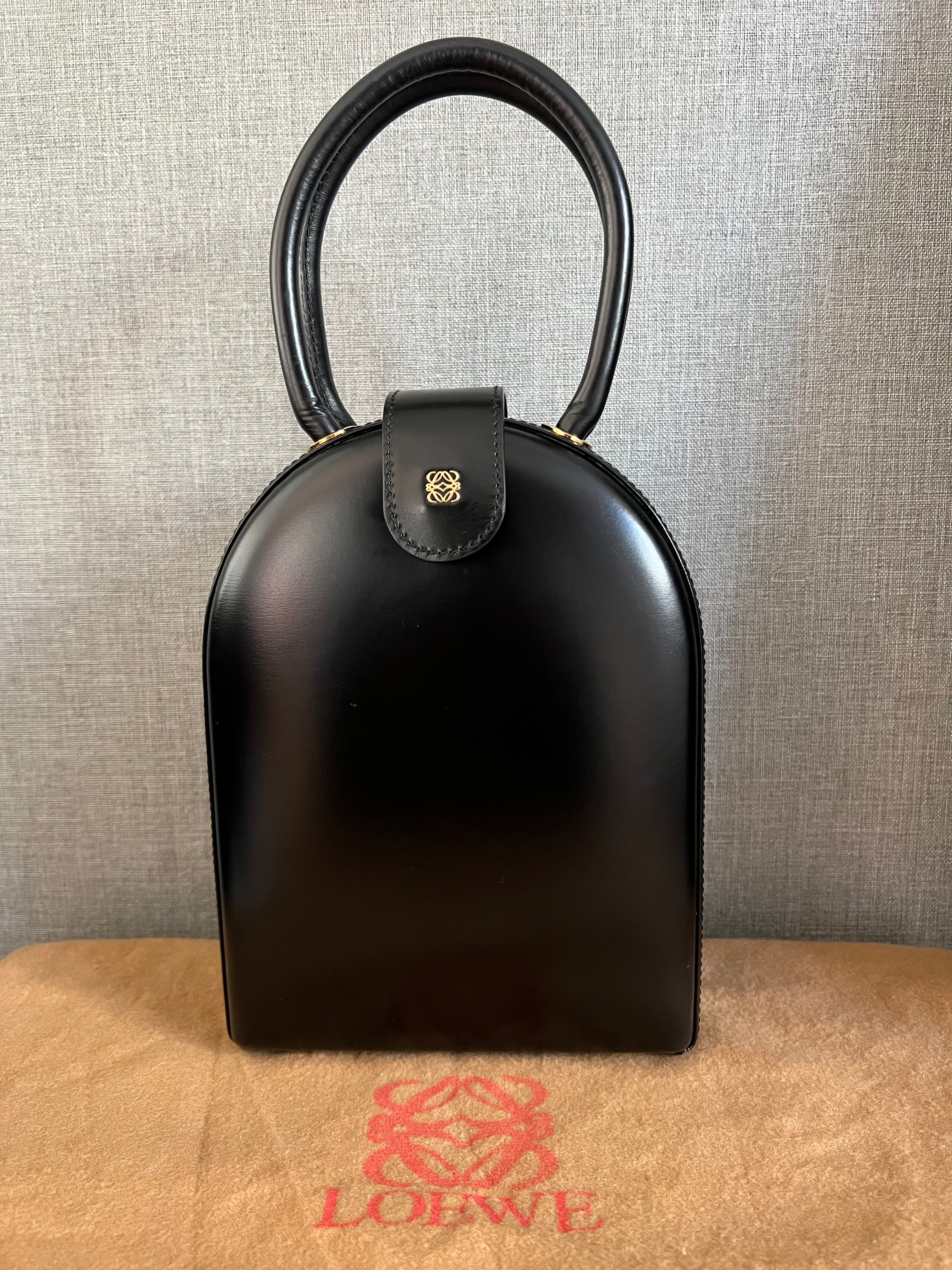 Calfskin Top Handle Small Box Purse