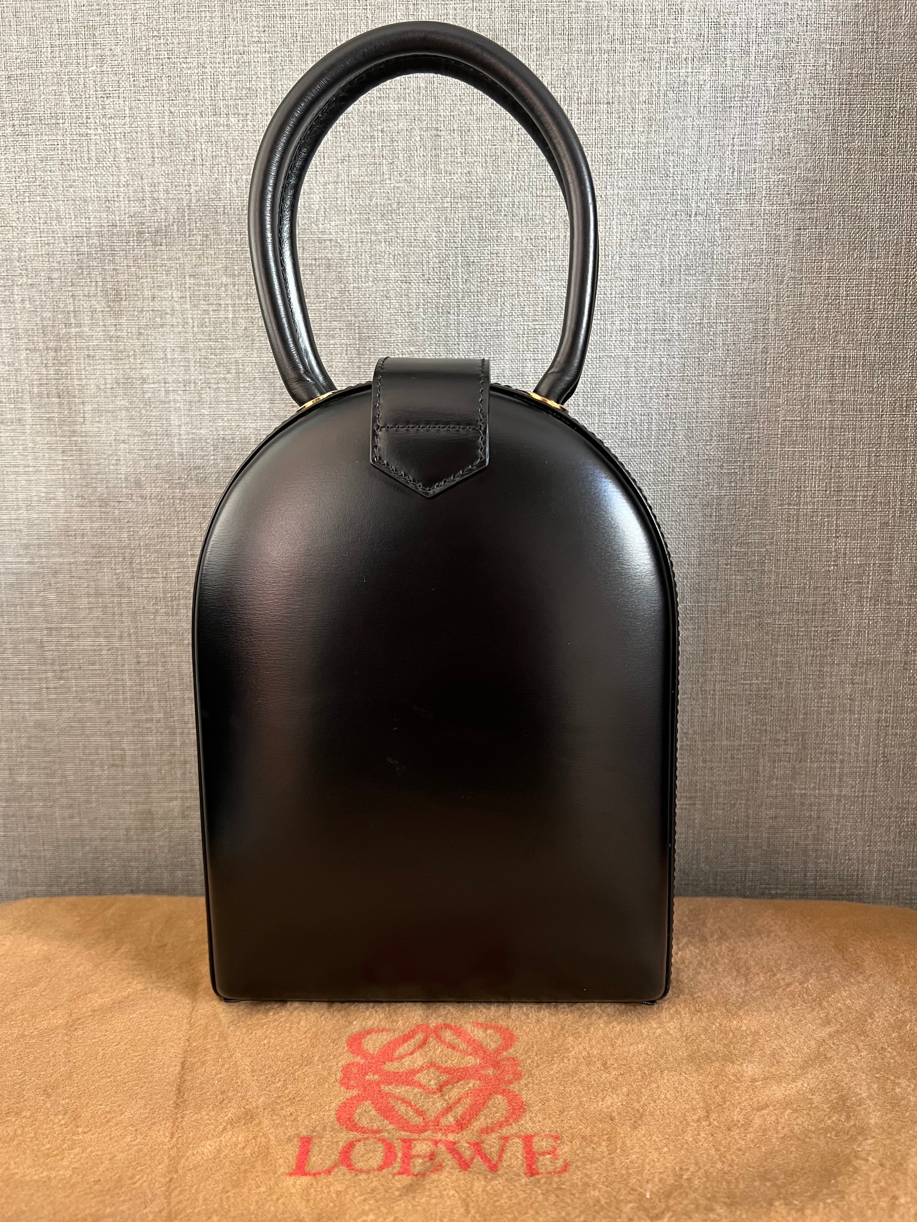 Calfskin Top Handle Small Box Purse