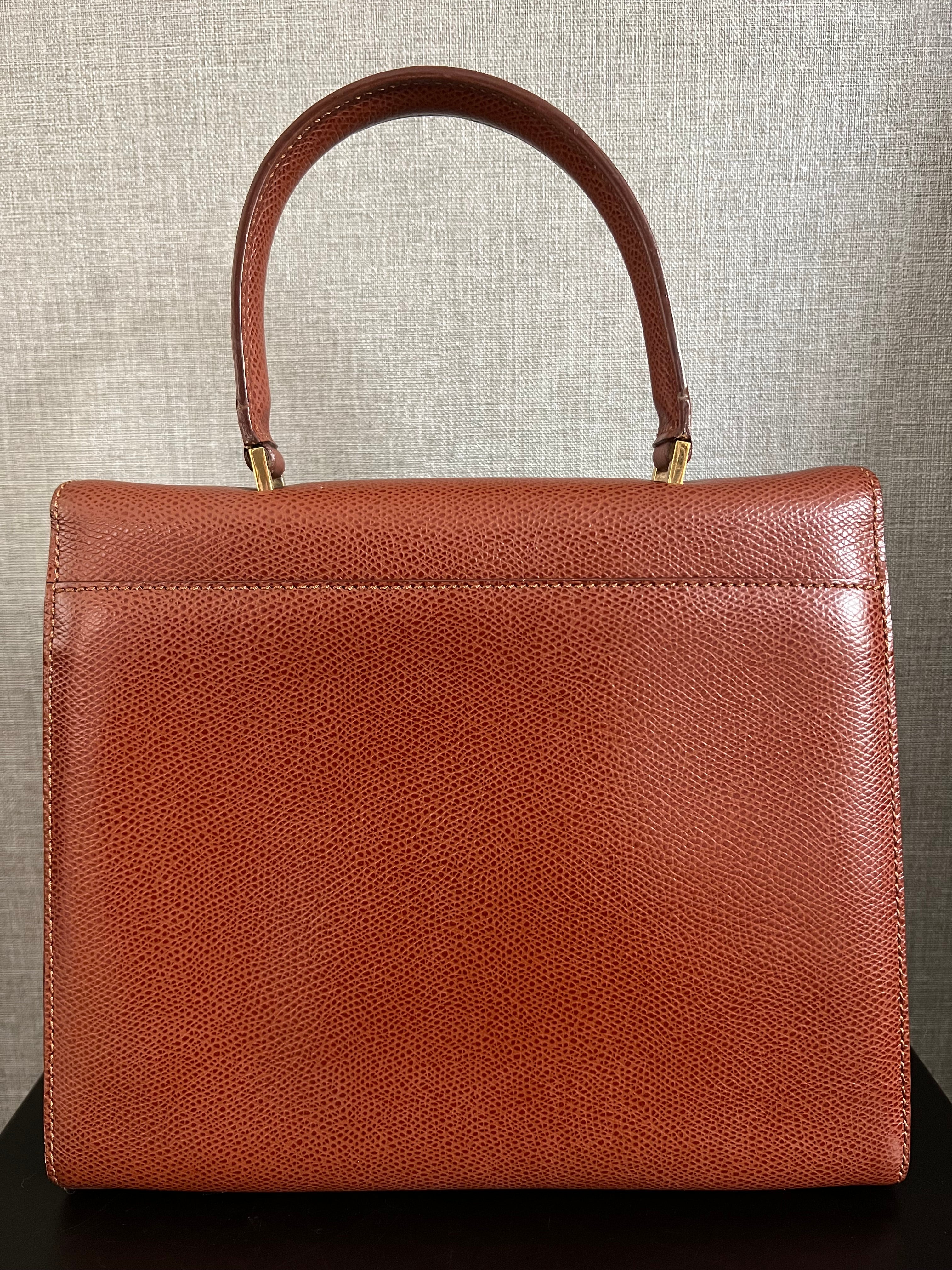 Top Handle Kelly Brown w Shoulder straps