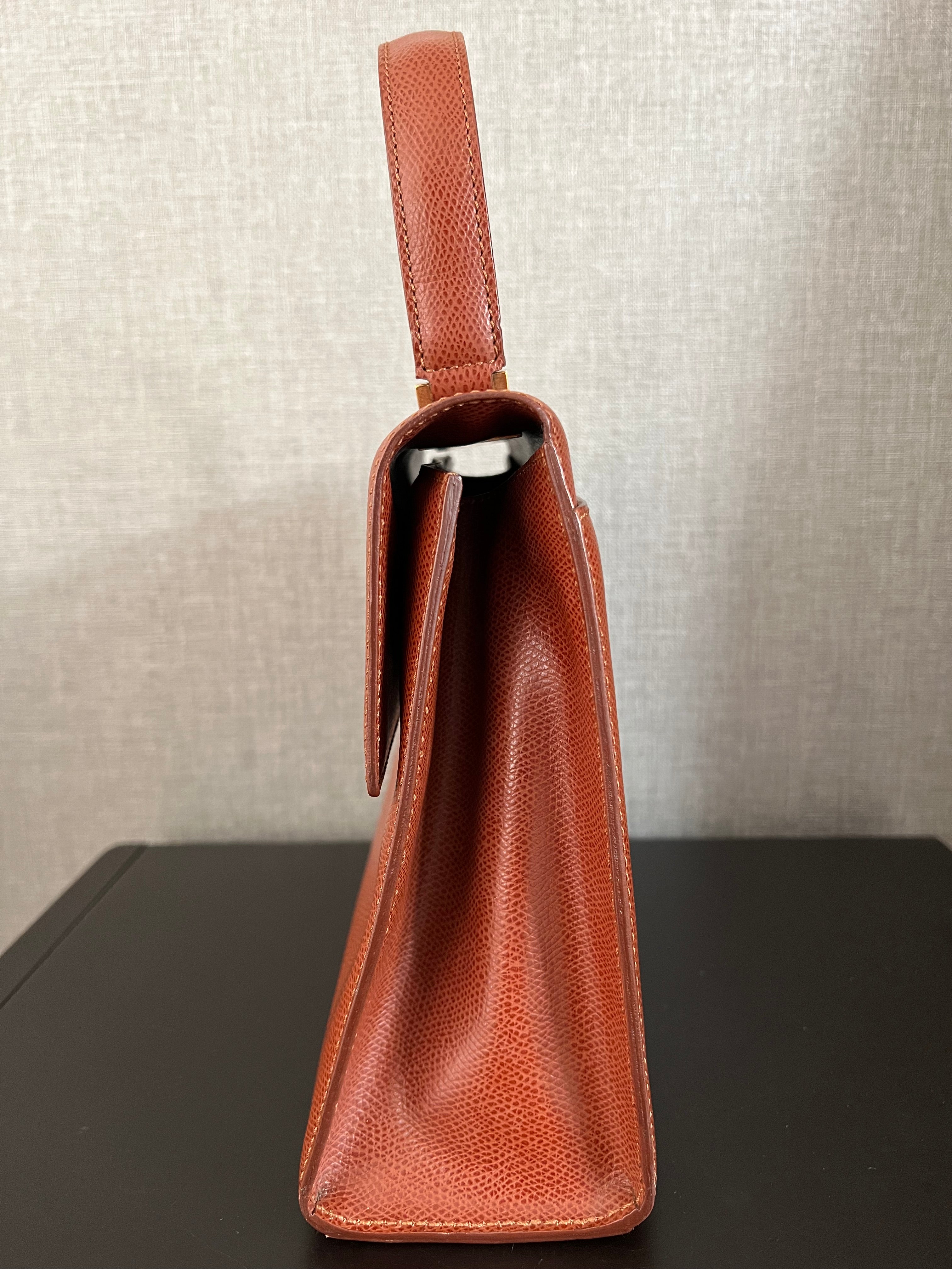 Top Handle Kelly Brown w Shoulder straps
