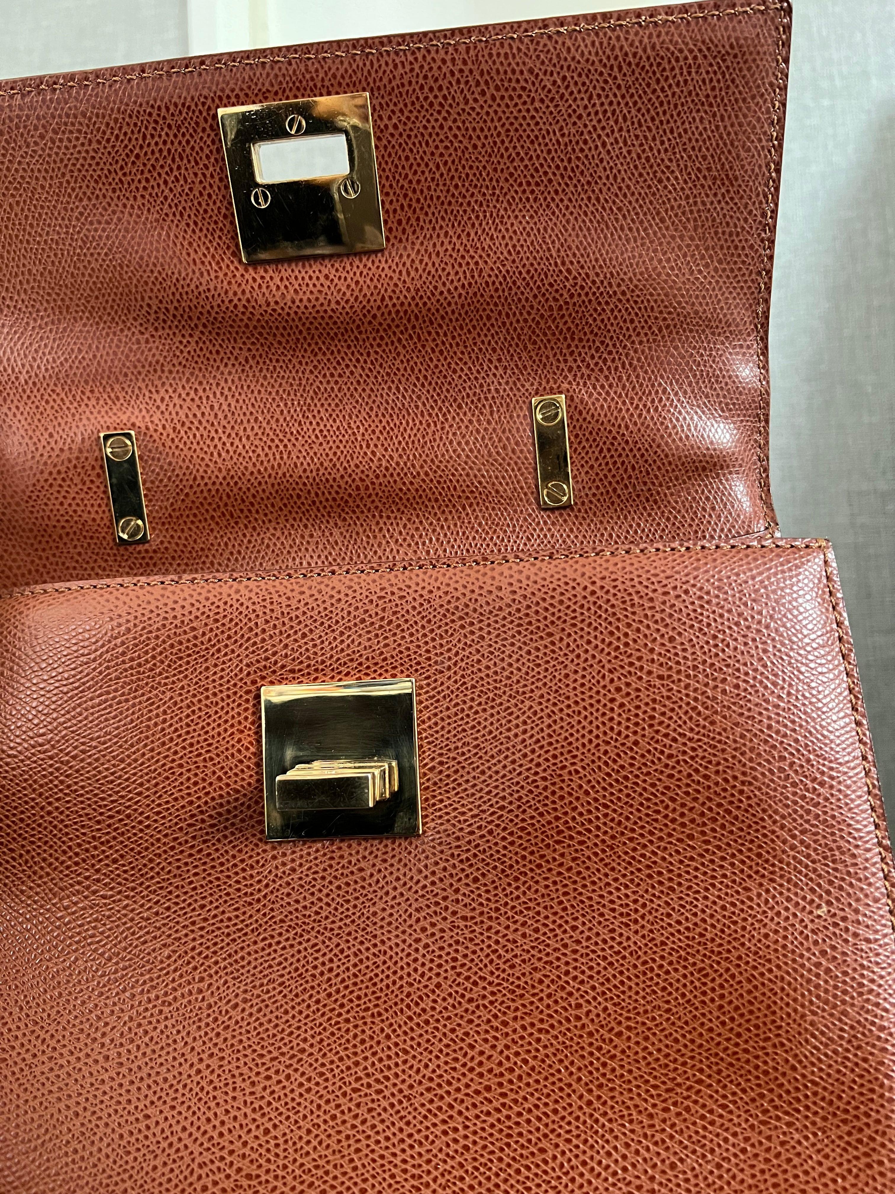 Top Handle Kelly Brown w Shoulder straps