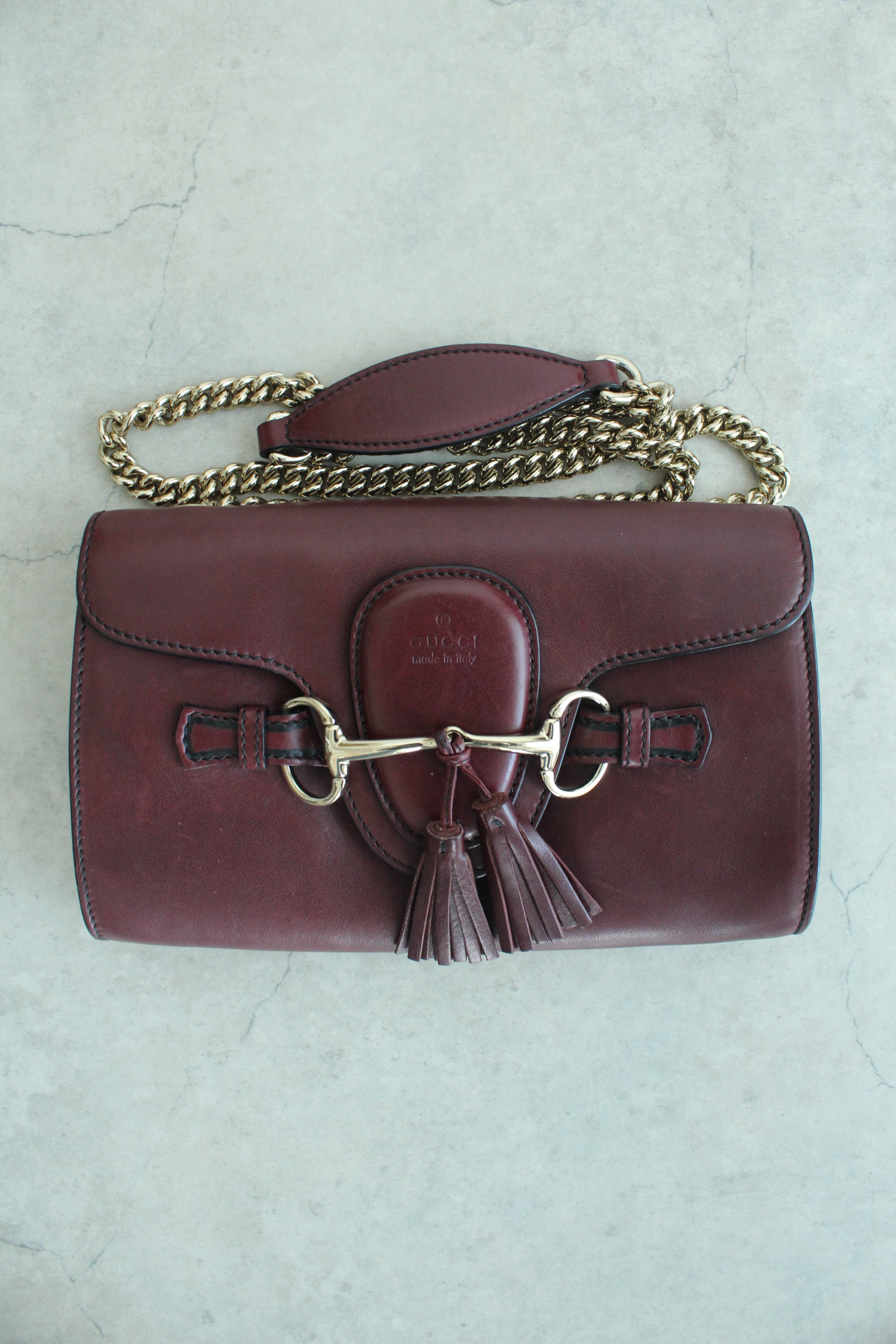 Emily bag in Burgundy red