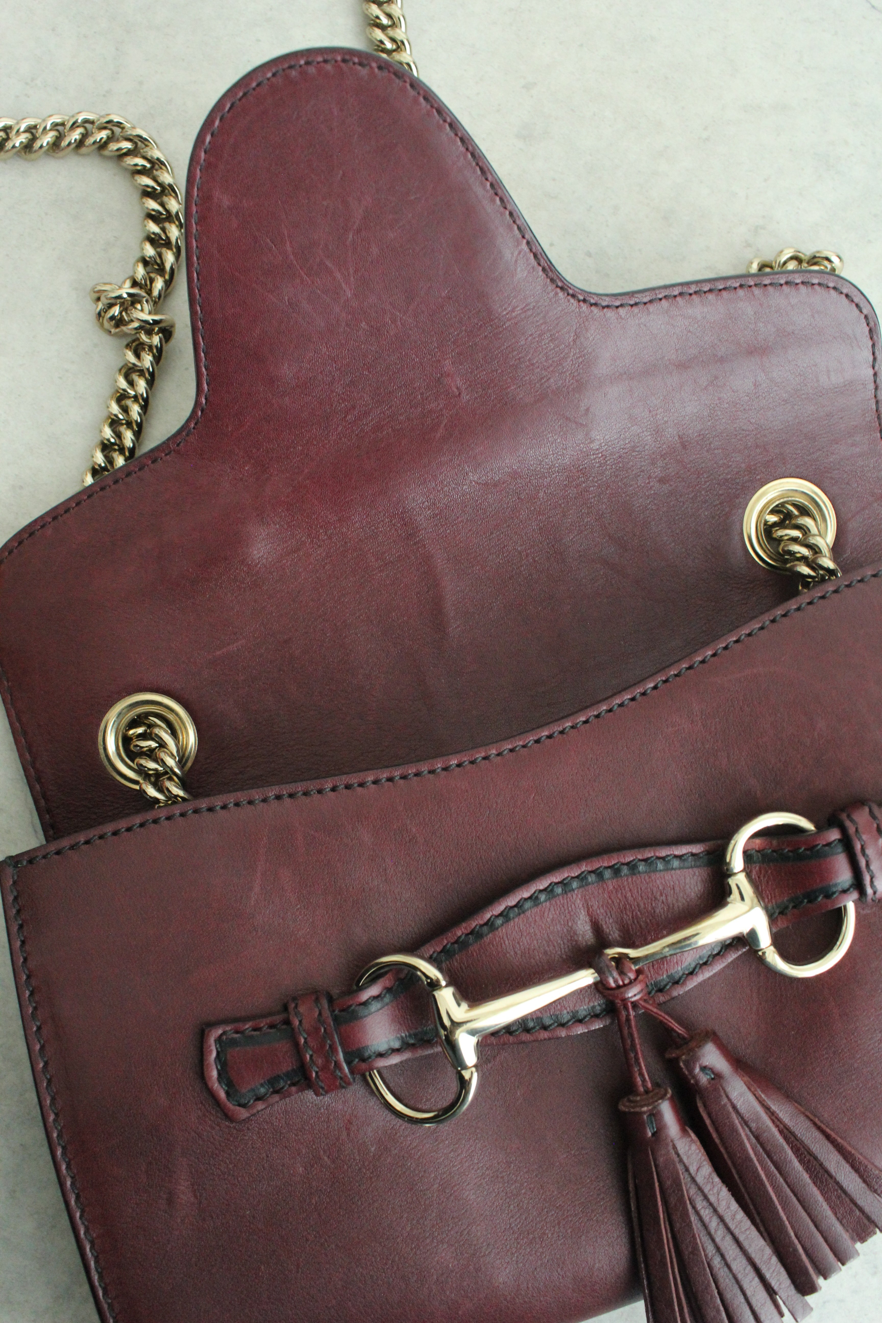 Emily bag in Burgundy red