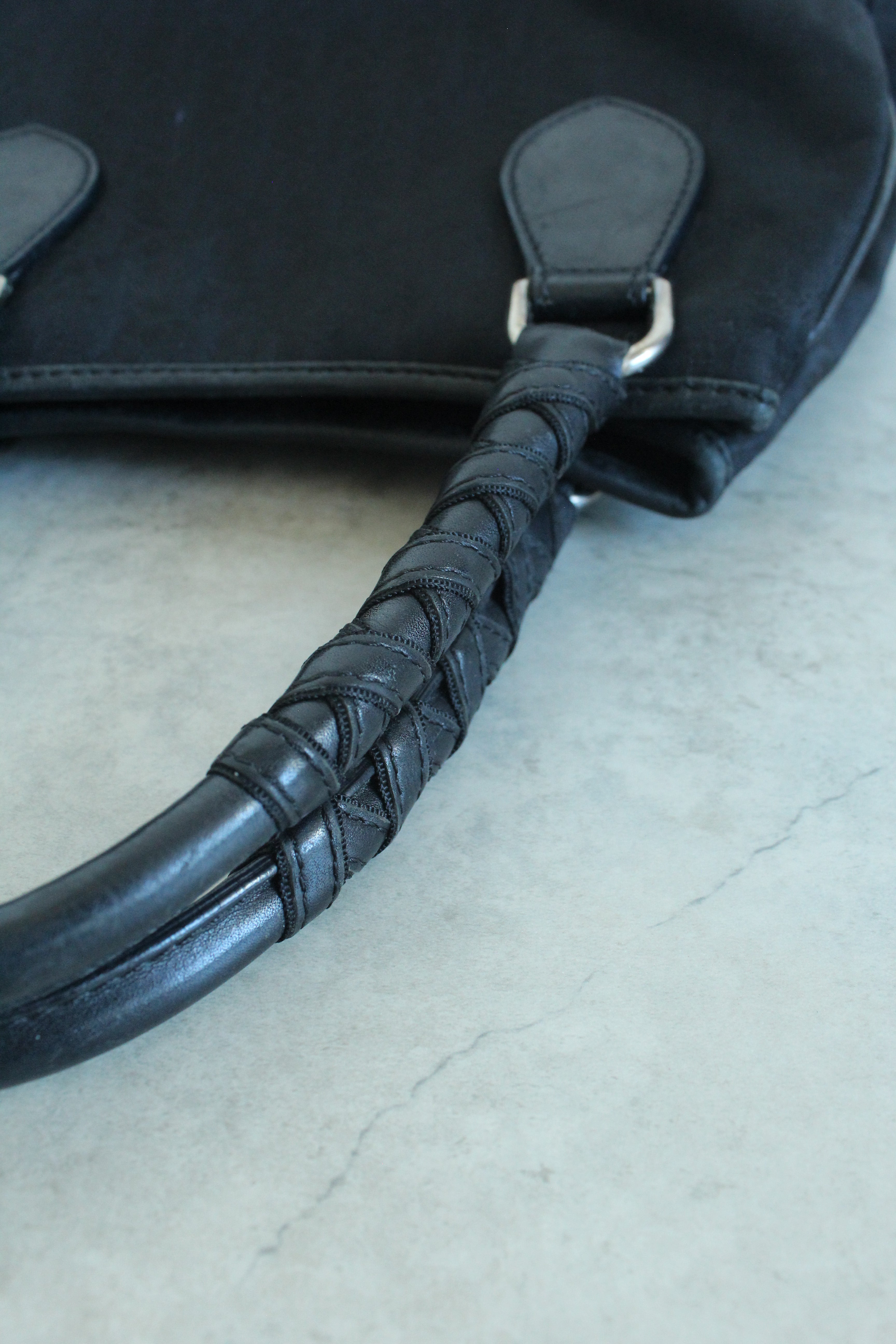 Lovely Oblique Canvas Bag in Black