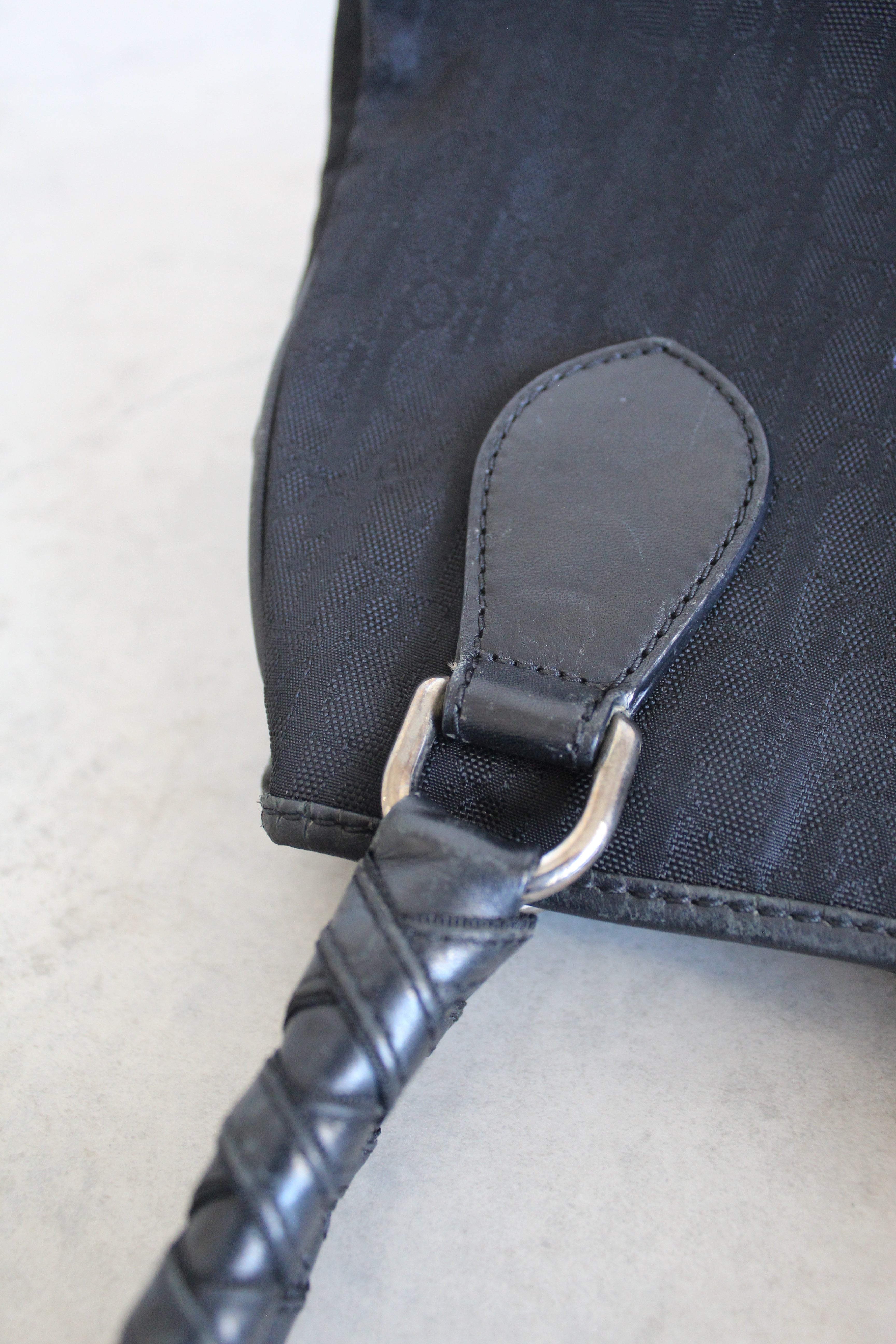 Lovely Oblique Canvas Bag in Black