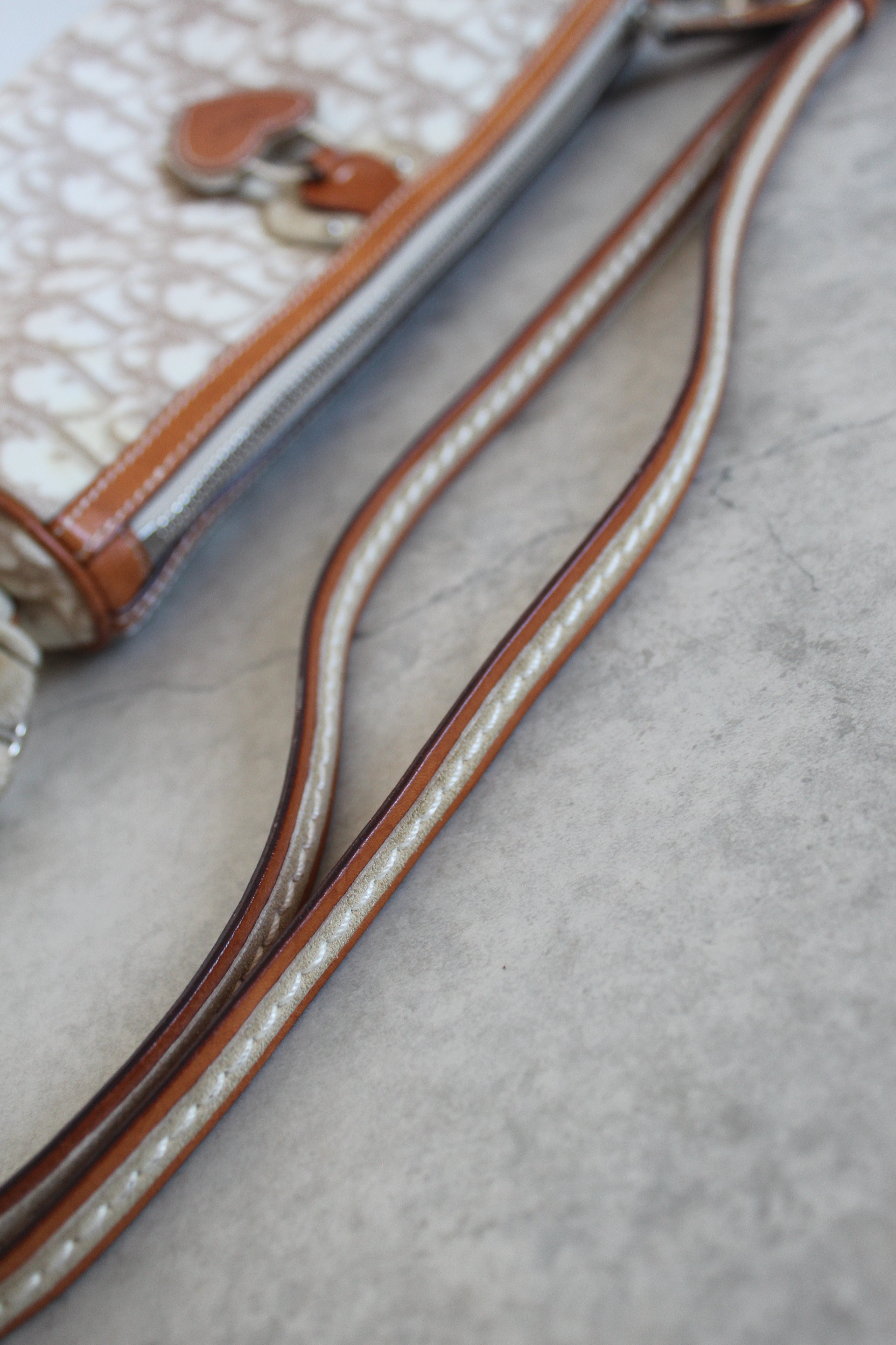 Romantique Shoulder Bag PVC Beige/pink