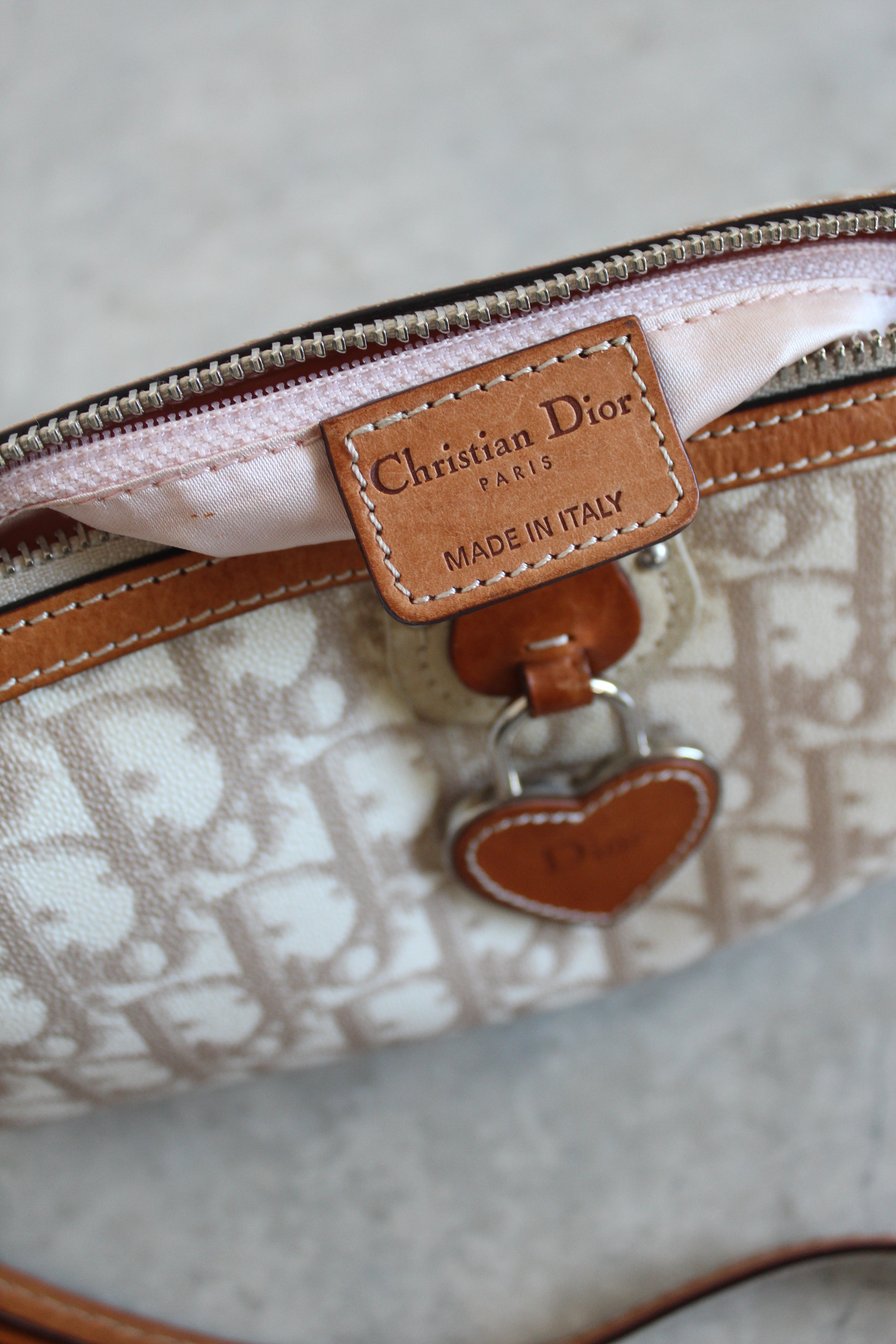 Romantique Shoulder Bag PVC Beige/pink
