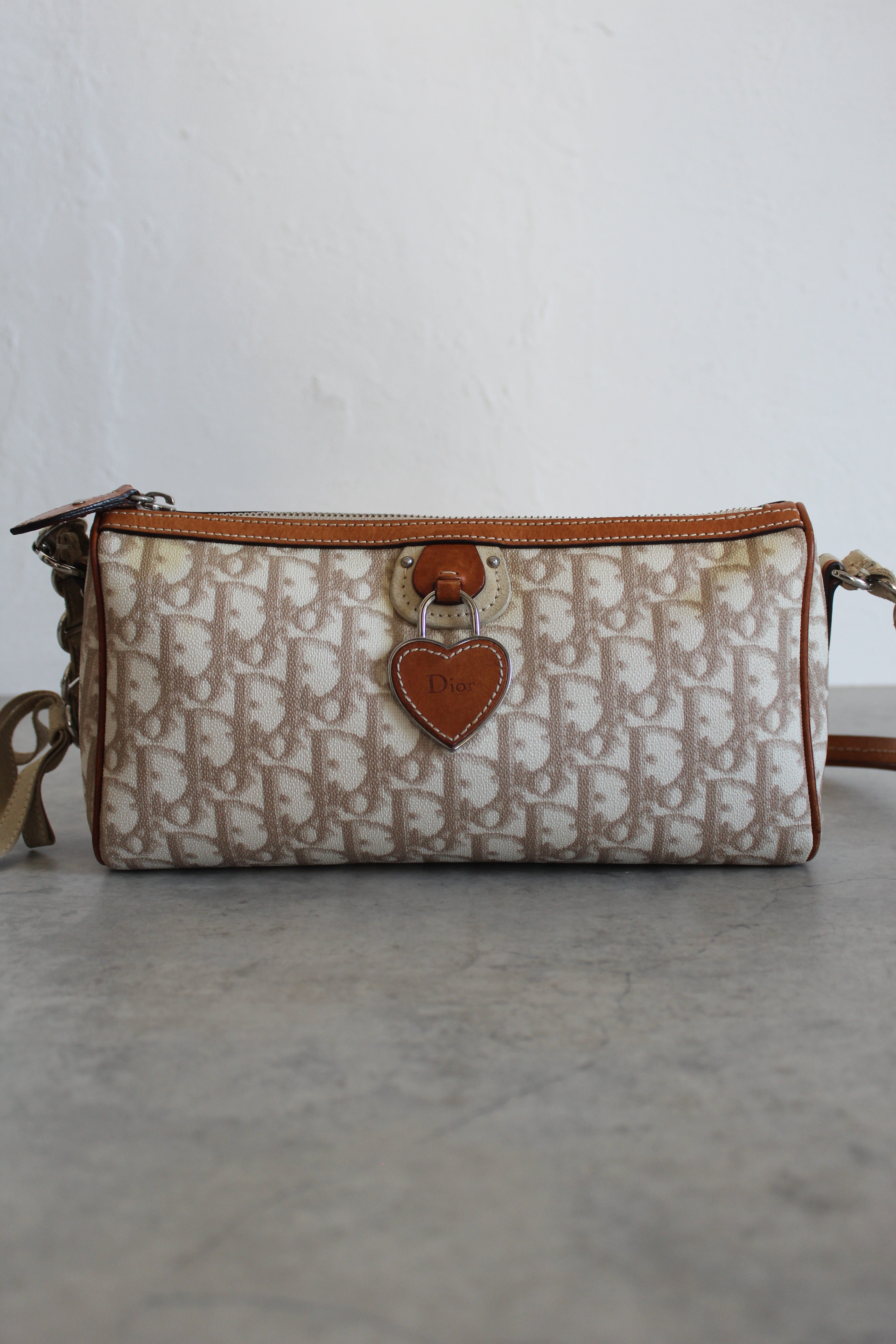 Romantique Shoulder Bag PVC Beige/pink