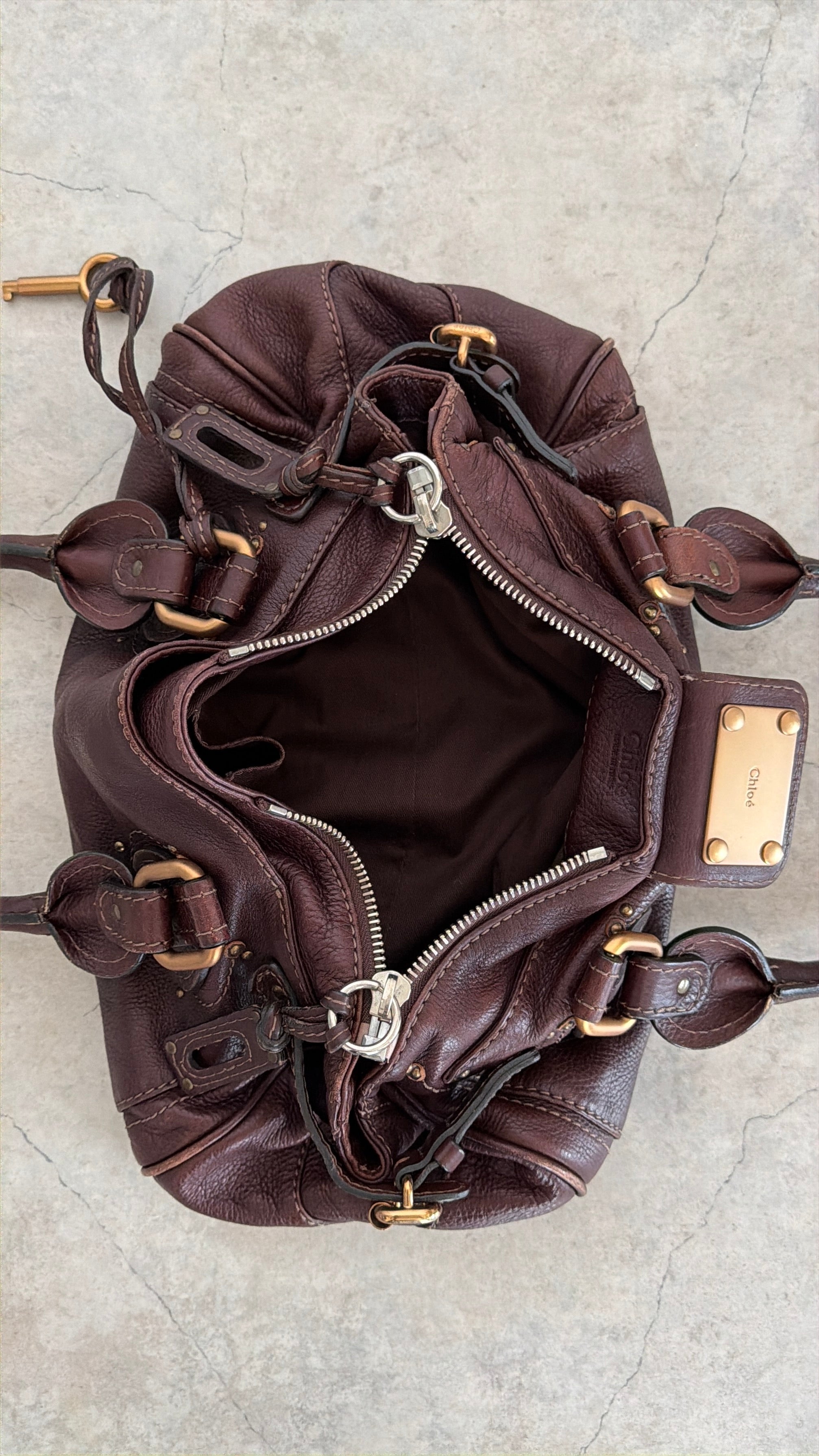 Medium Paddington Handbag in Dark Brown Y2K
