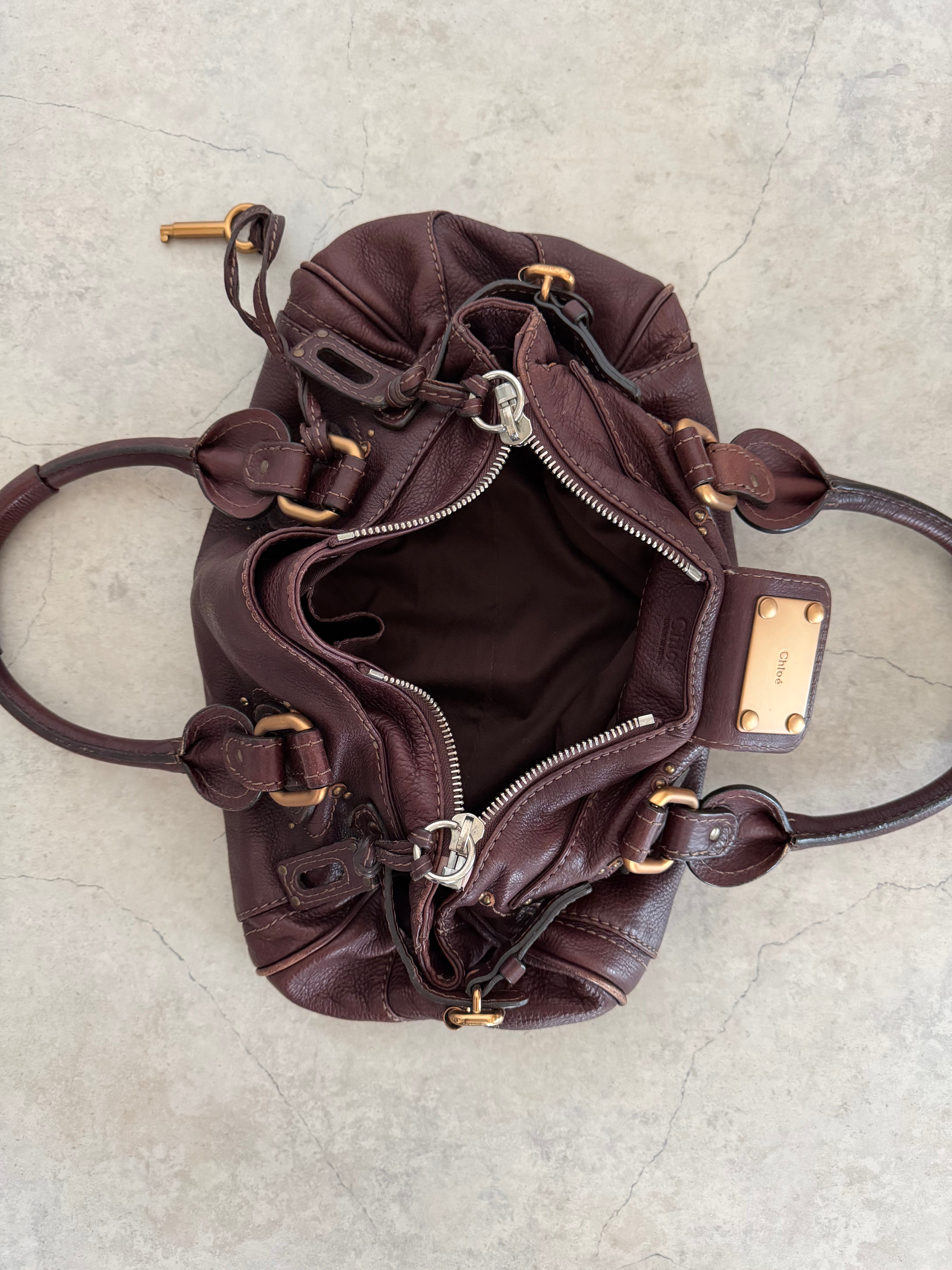 Medium Paddington Handbag in Dark Brown Y2K