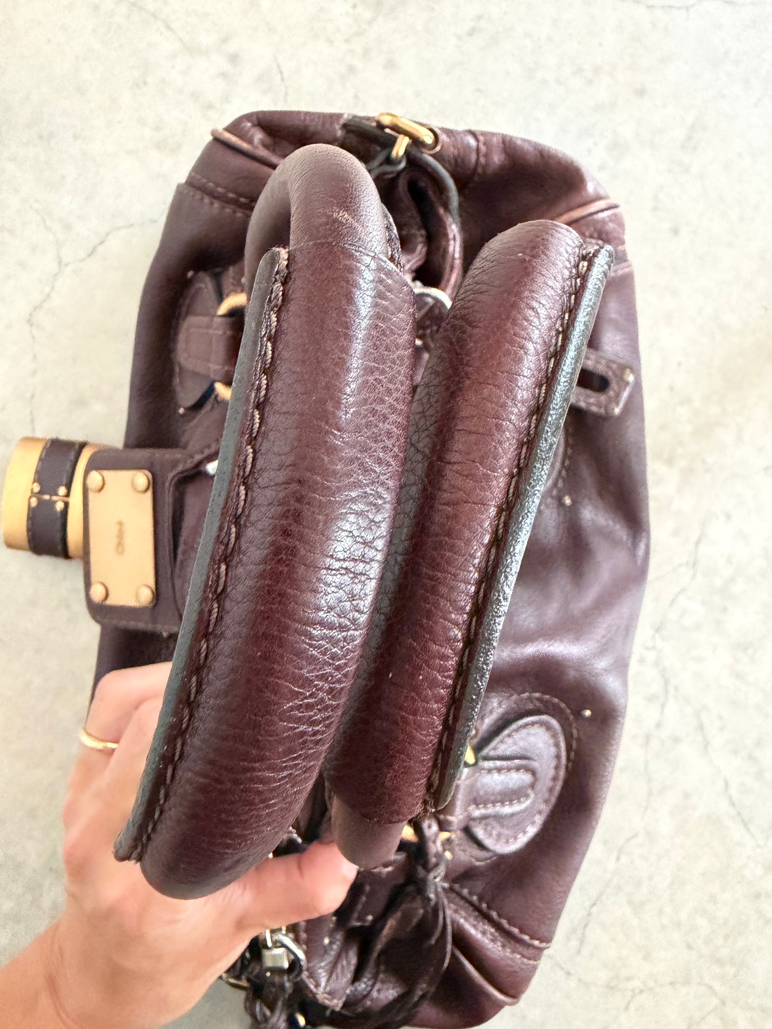 Medium Paddington Handbag in Dark Brown Y2K