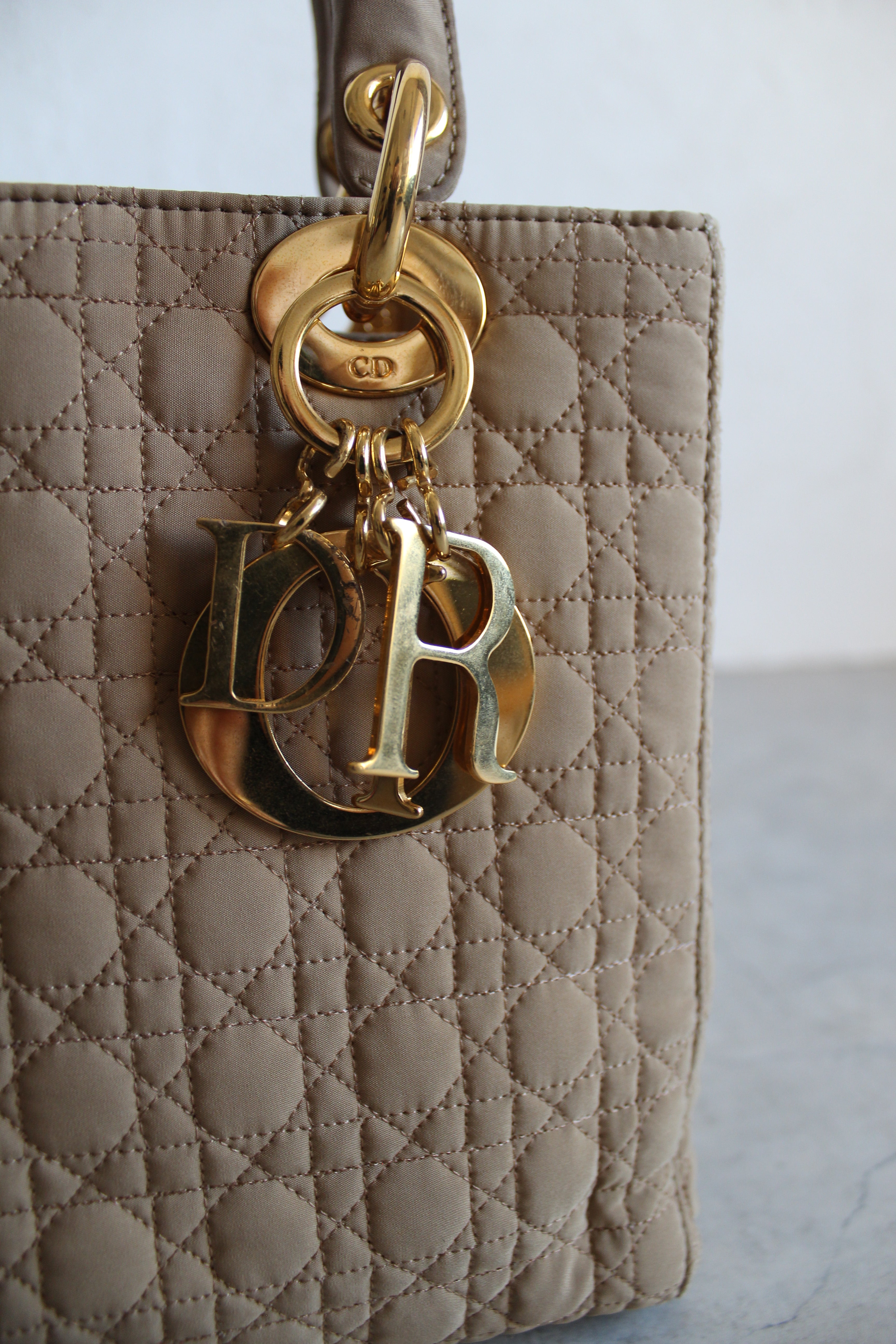 Lady Dior in Nylon Beige