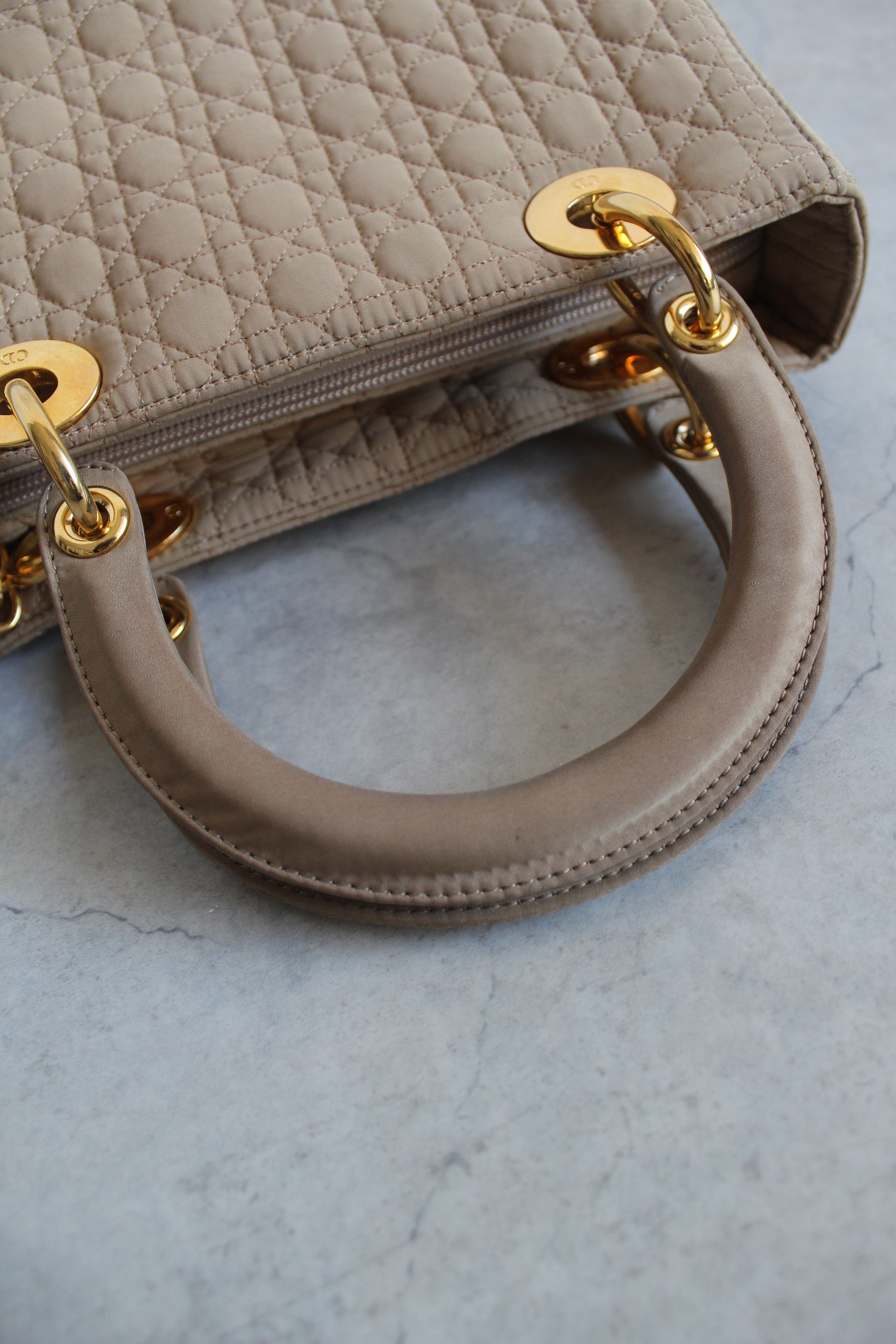 Lady Dior in Nylon Beige