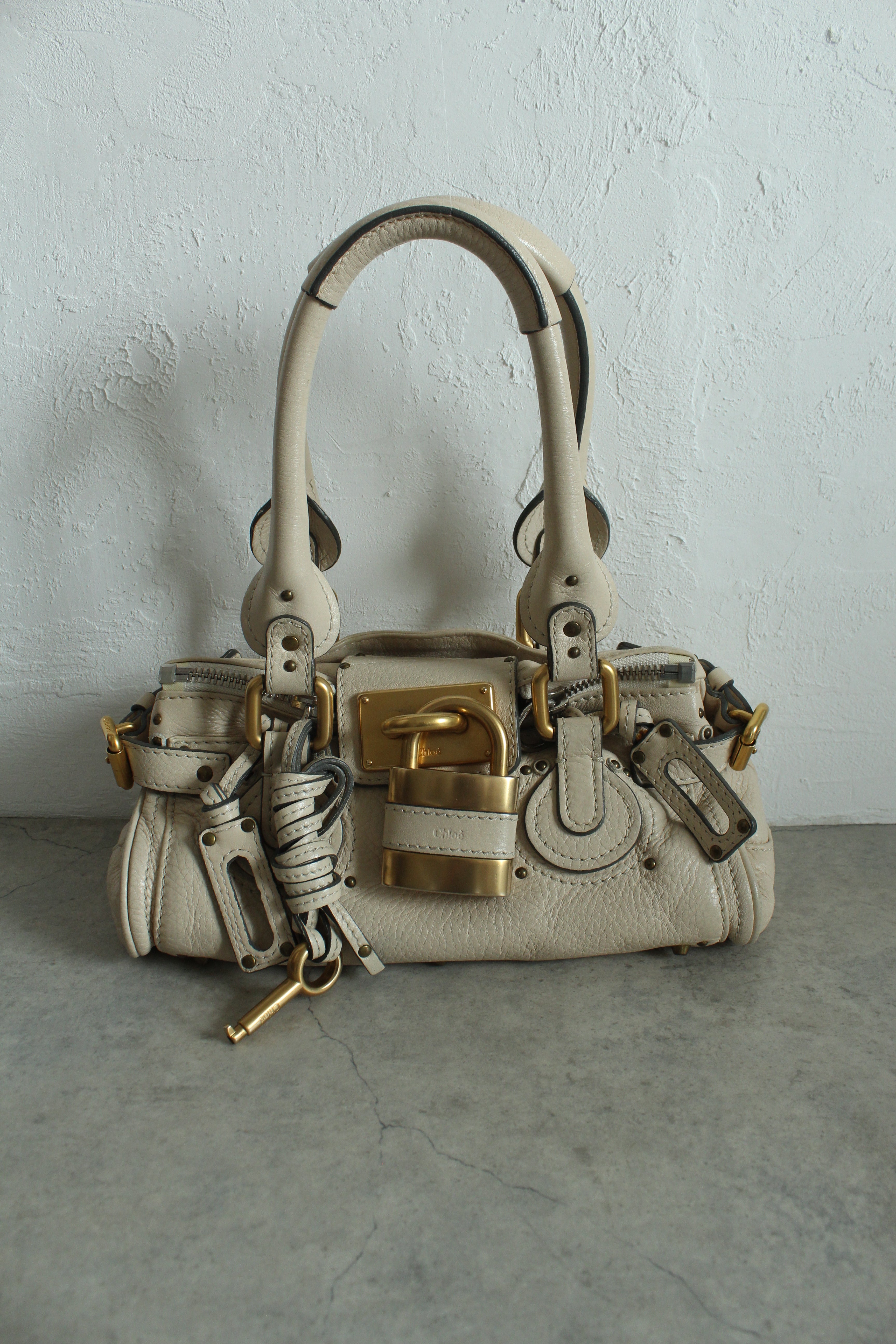 Mini Paddington Bag in Cream beige