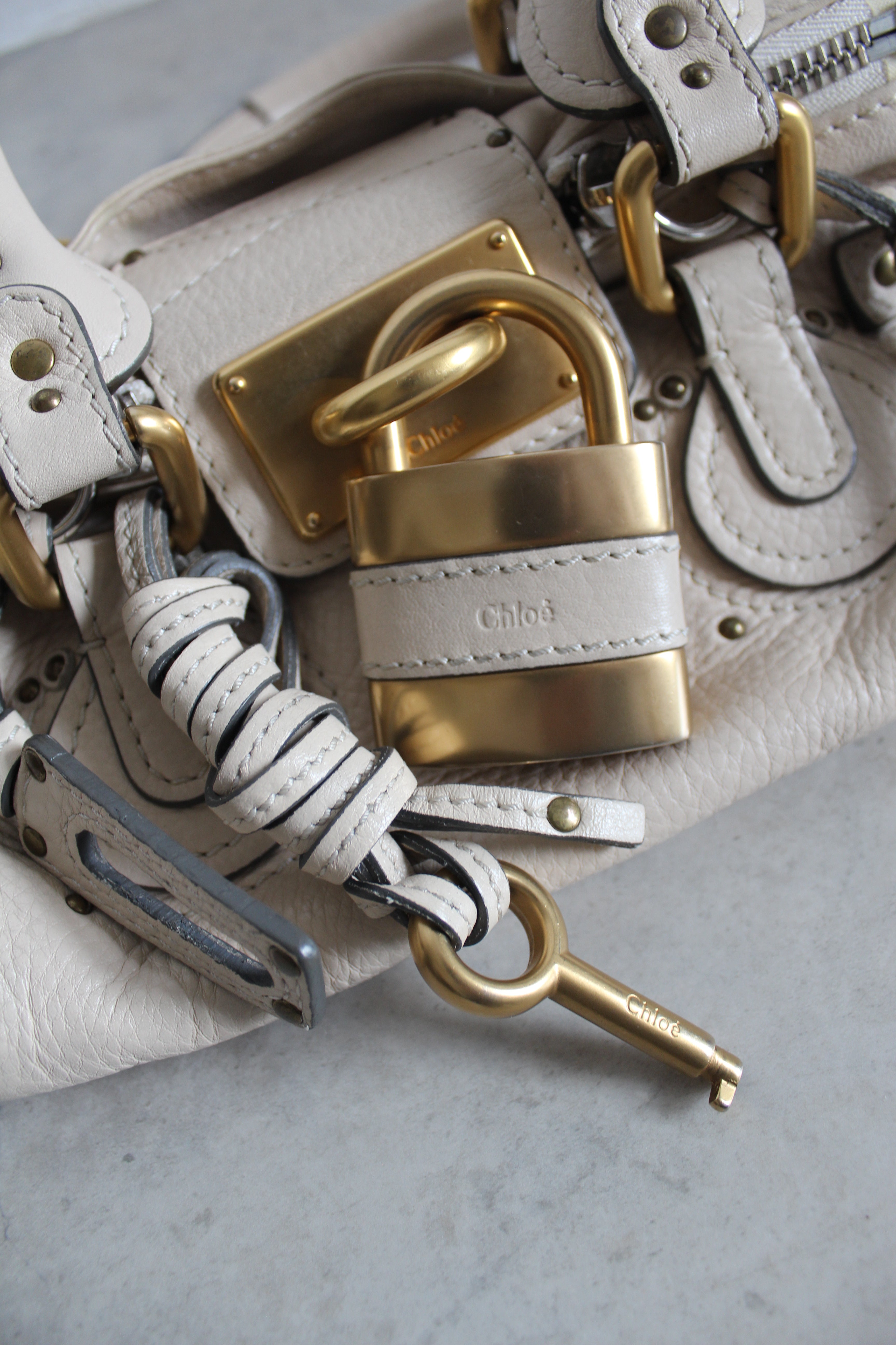 Mini Paddington Bag in Cream beige