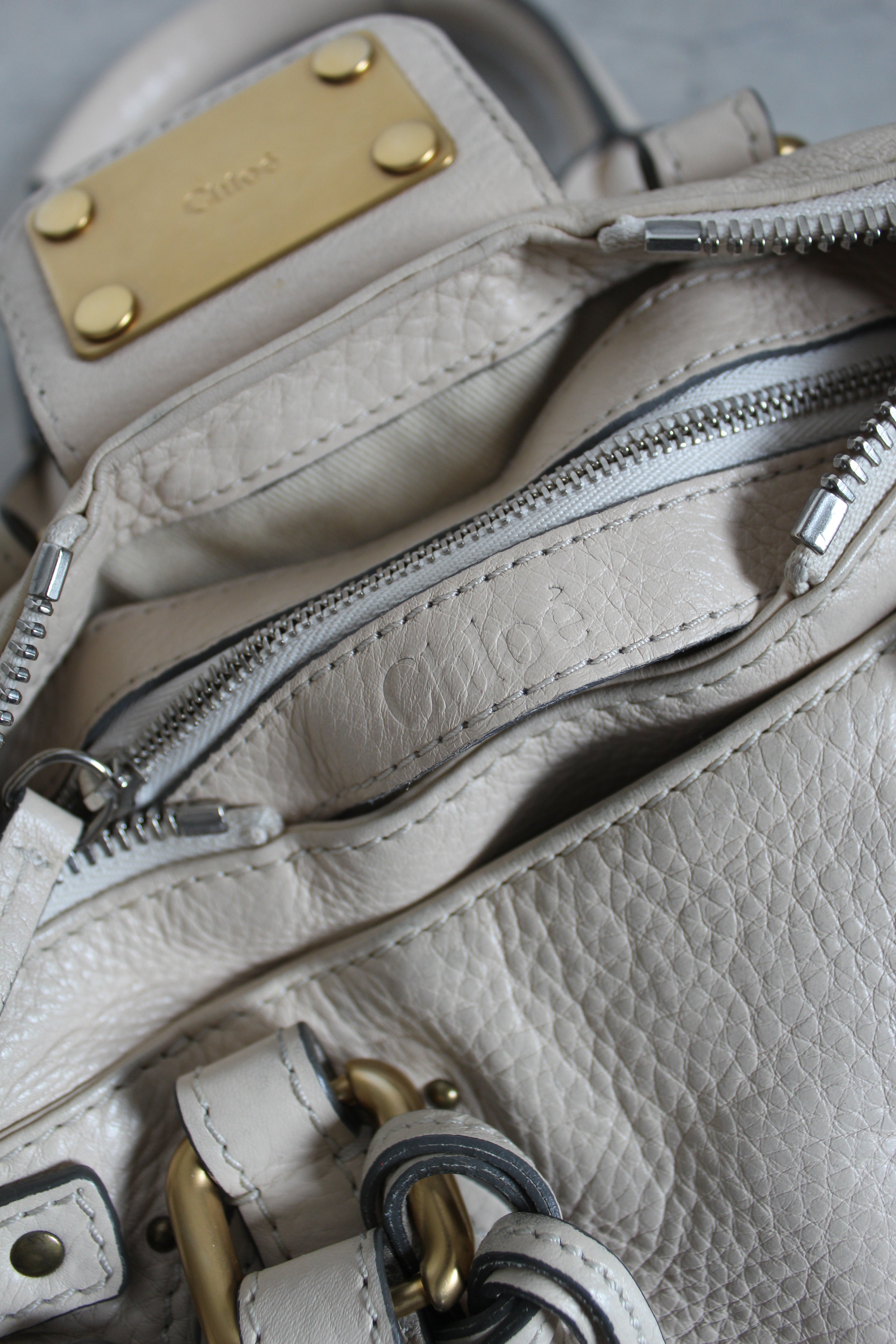 Mini Paddington Bag in Cream beige