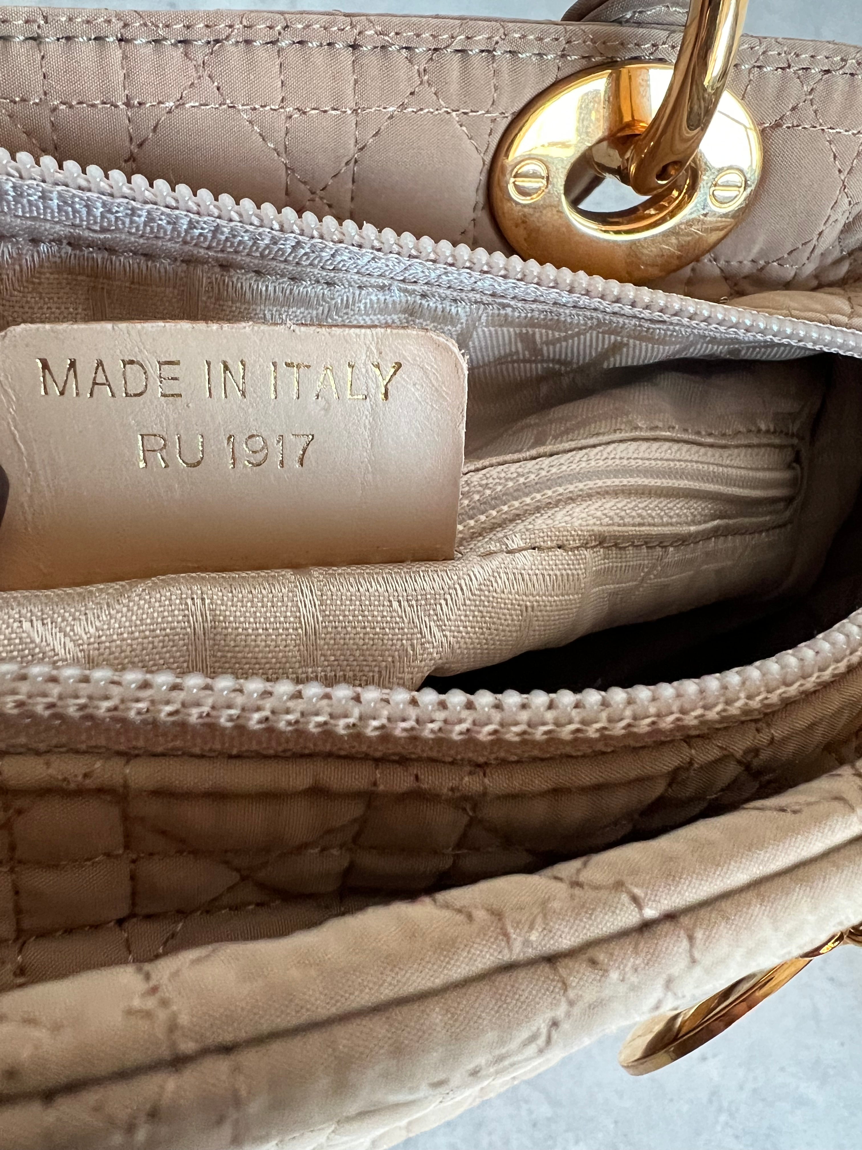 Lady Dior in Nylon Beige