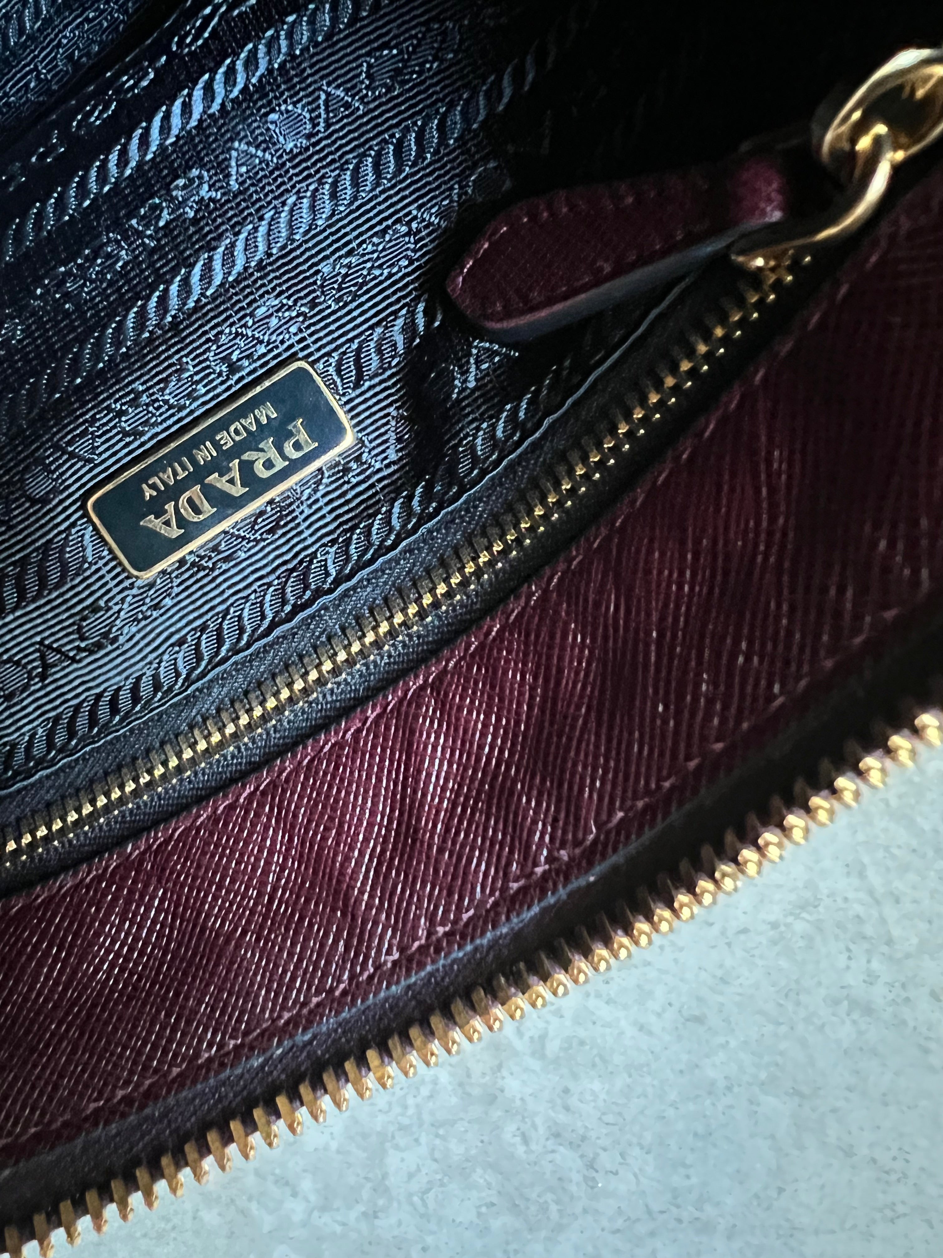 Saffiano Wristlet Pouch in Burgundy Red