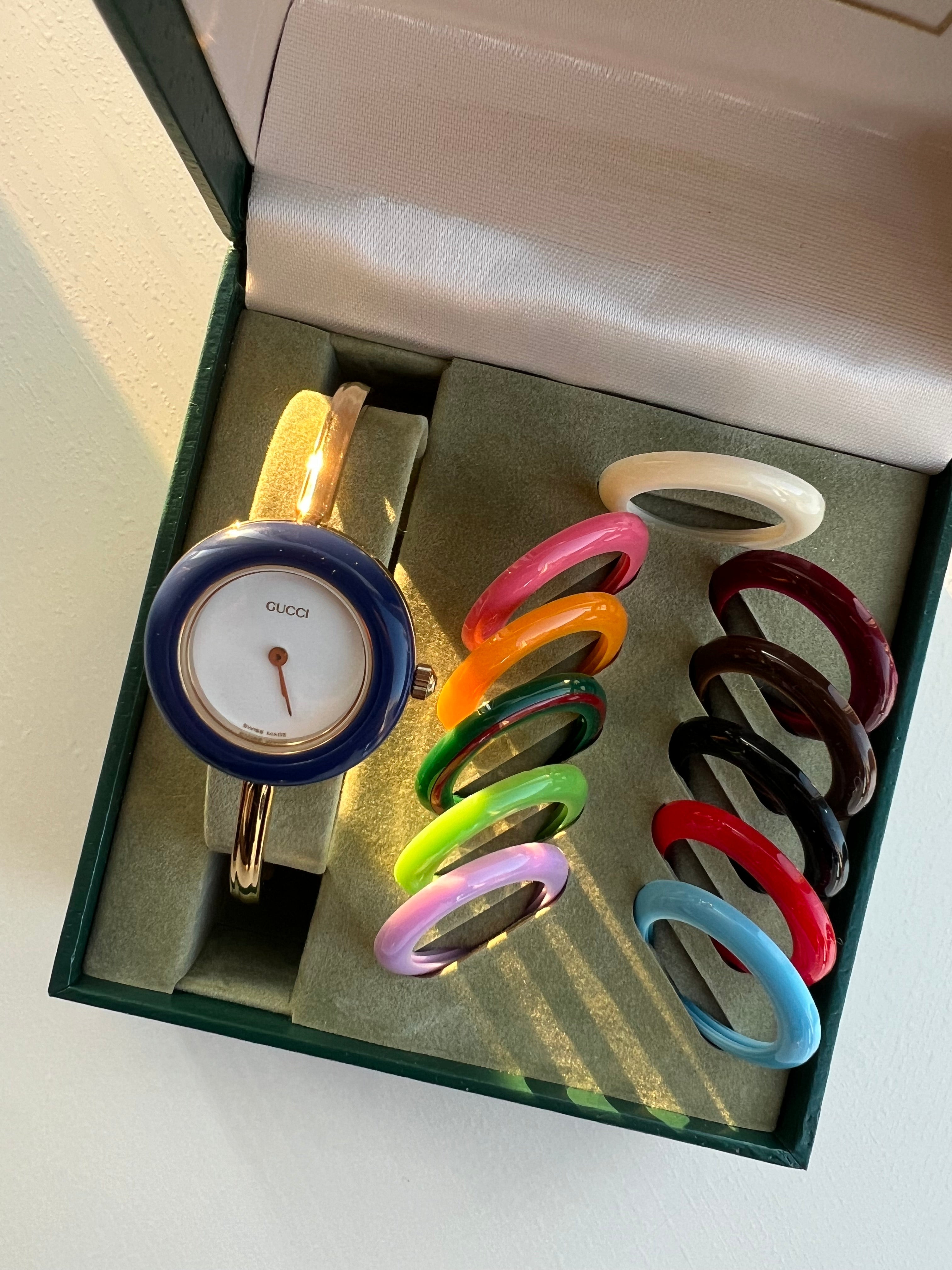 1100L Gold Interchangeable Bezel Watch Set in 12 colors, 1995