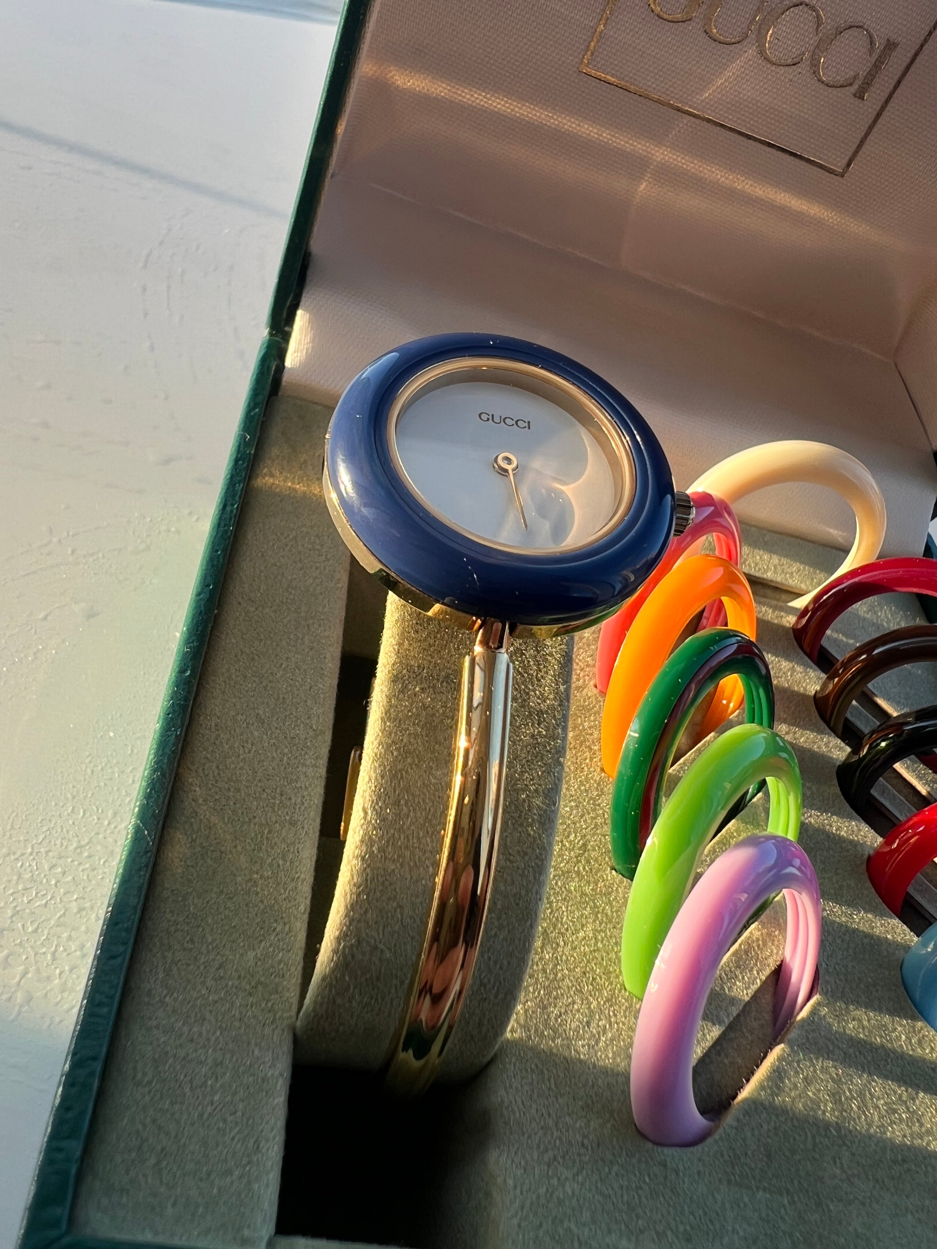 1100L Gold Interchangeable Bezel Watch Set in 12 colors, 1995