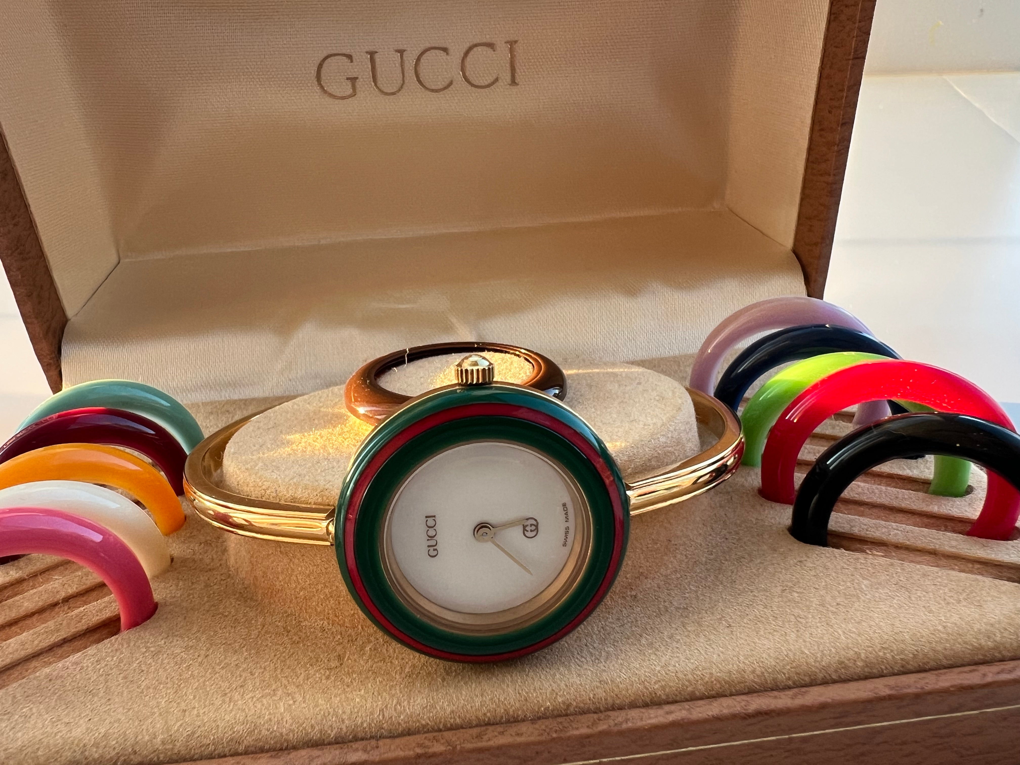  1100L Gold Interchangeable Bezel Watch Set in 12 colors