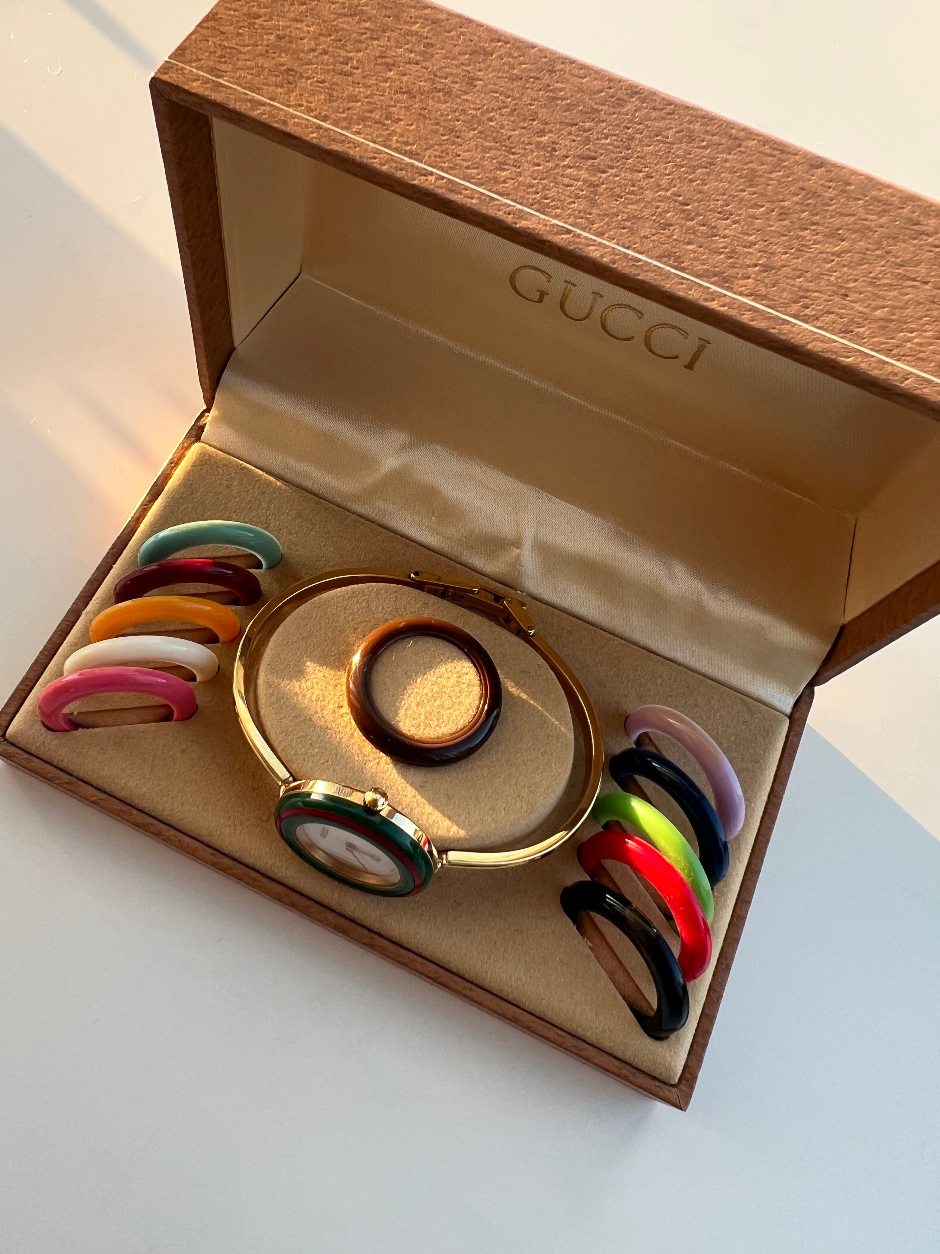  1100L Gold Interchangeable Bezel Watch Set in 12 colors