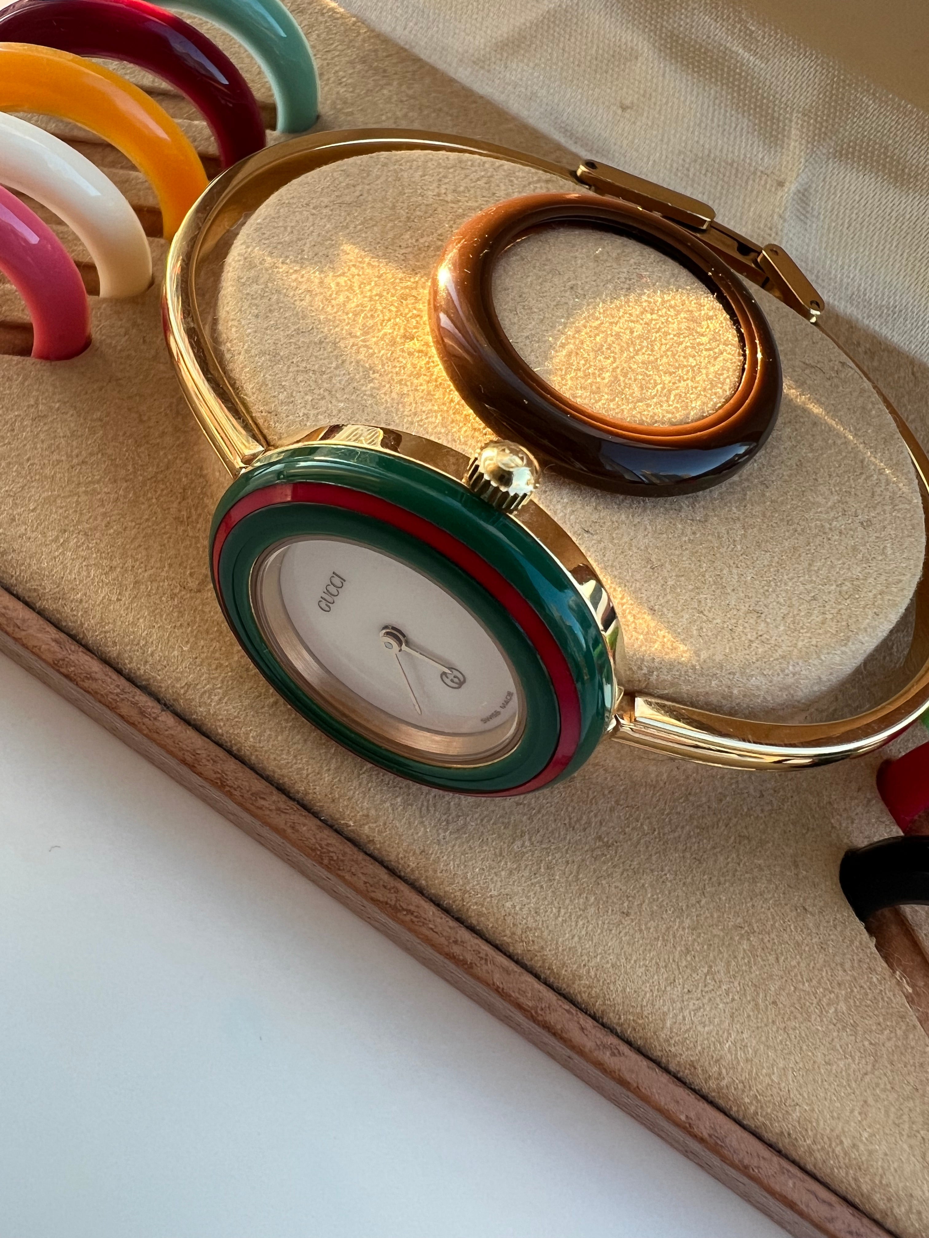  1100L Gold Interchangeable Bezel Watch Set in 12 colors