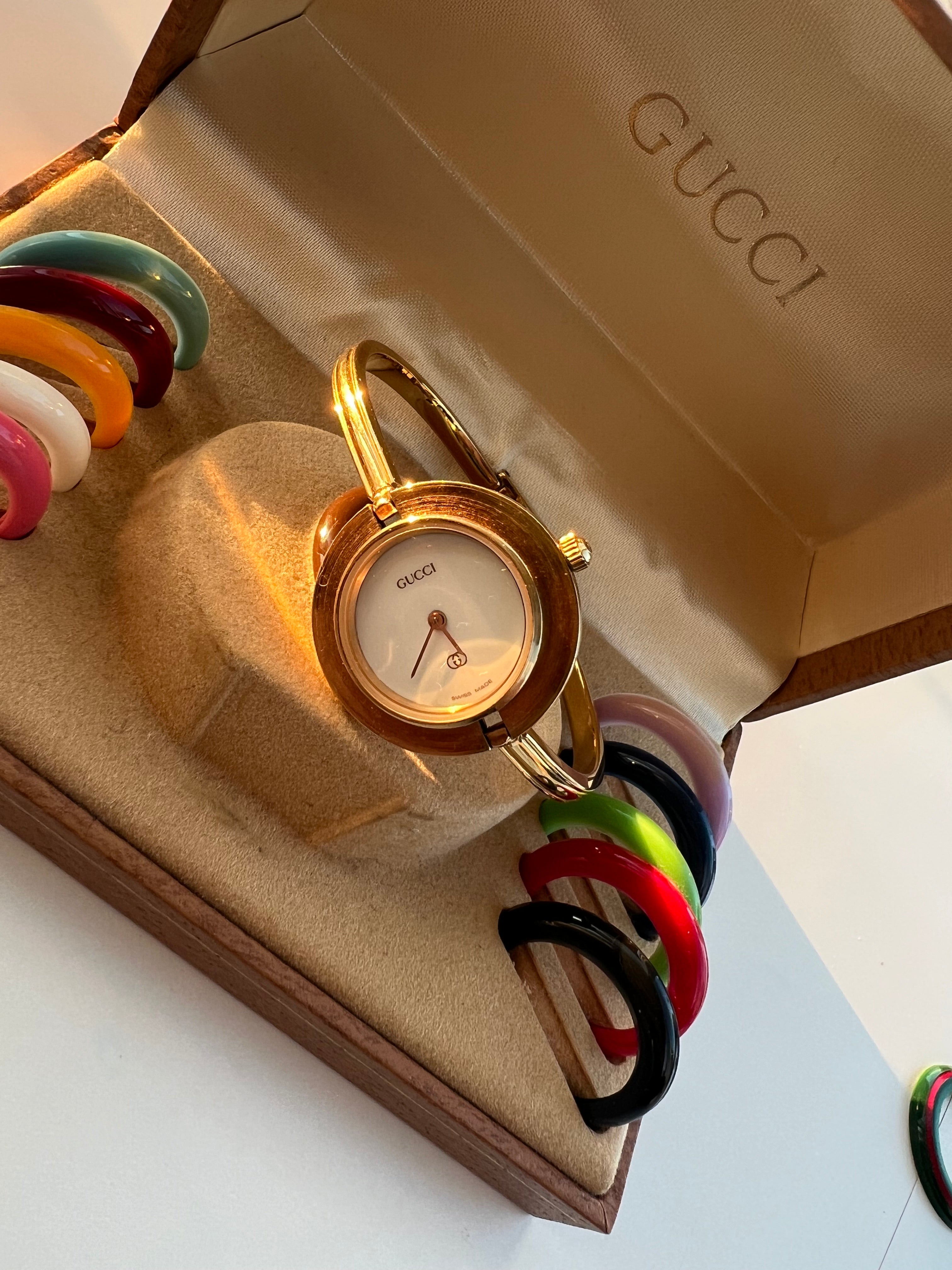  1100L Gold Interchangeable Bezel Watch Set in 12 colors