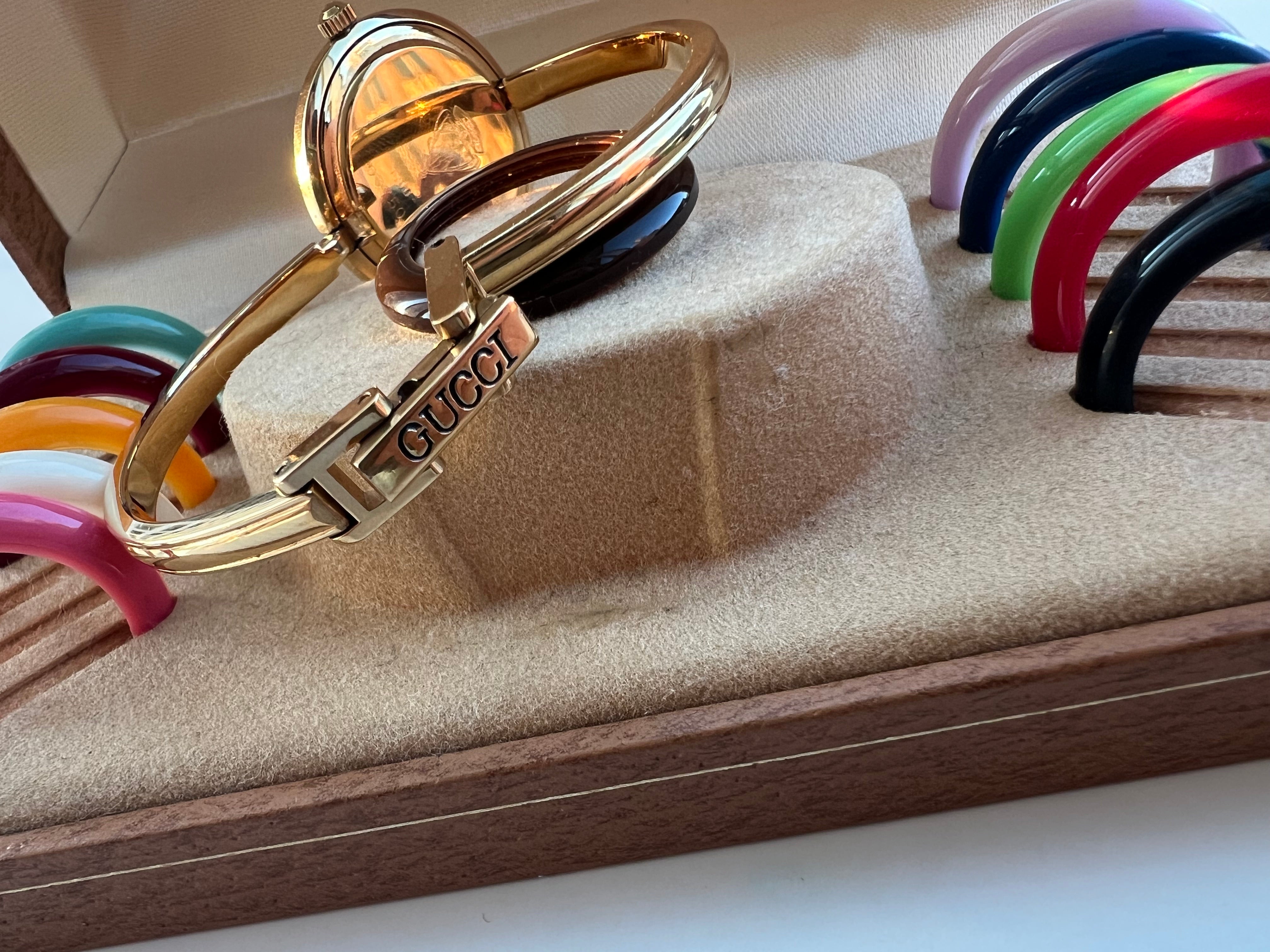  1100L Gold Interchangeable Bezel Watch Set in 12 colors