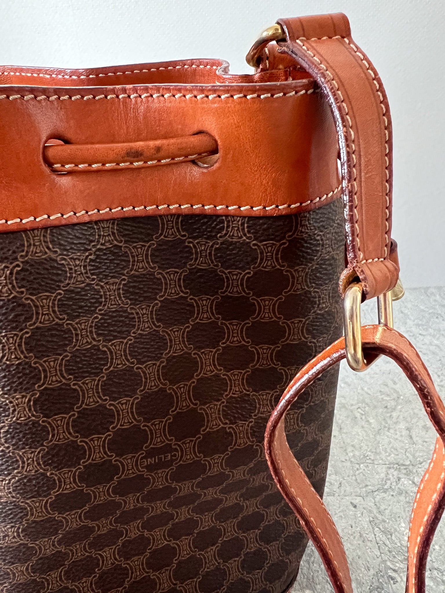 Mini Triomphe Drawstring Shoulder Bag / Crossbody Bag