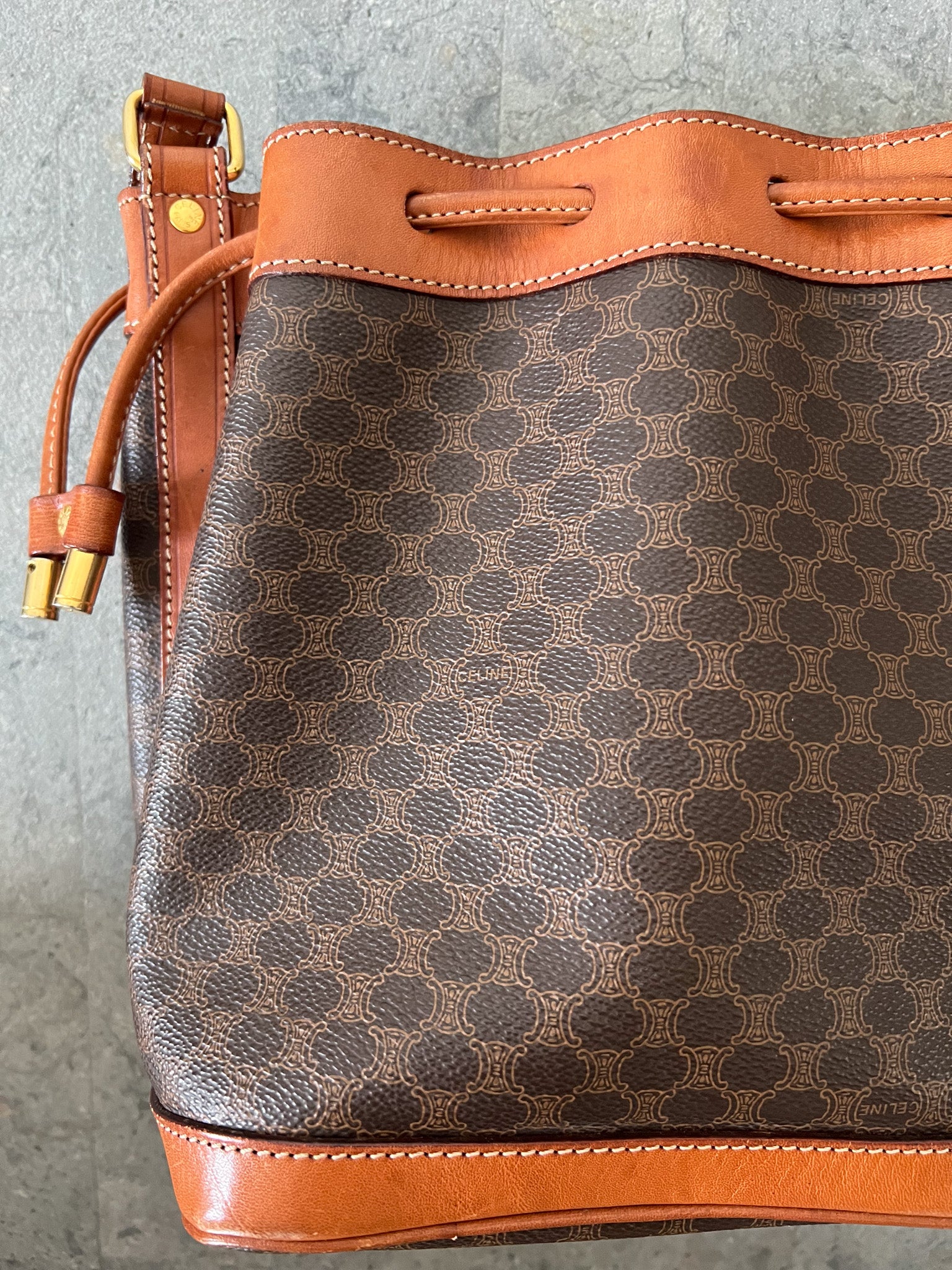 Mini Triomphe Drawstring Shoulder Bag / Crossbody Bag