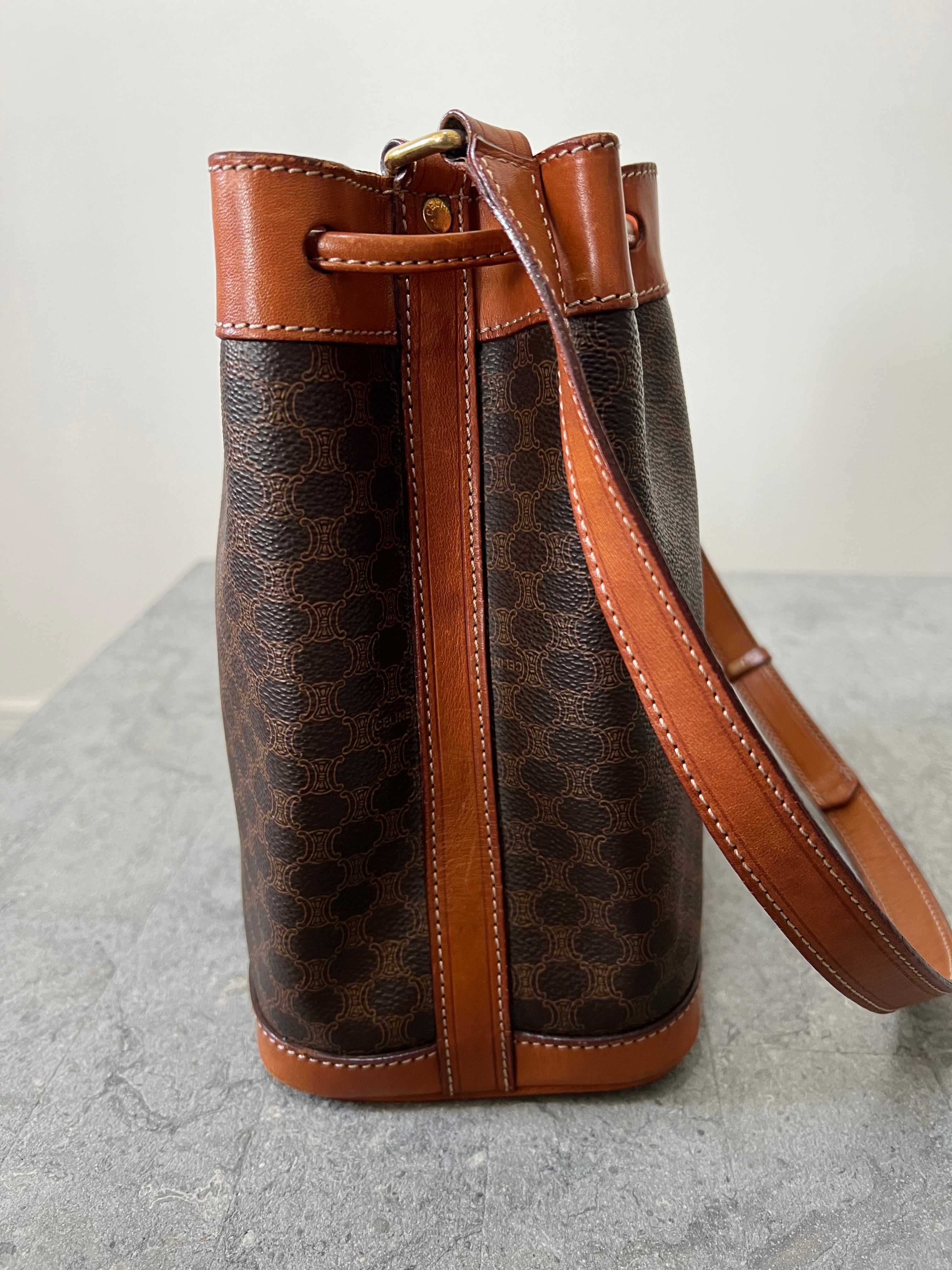 Mini Triomphe Drawstring Shoulder Bag / Crossbody Bag