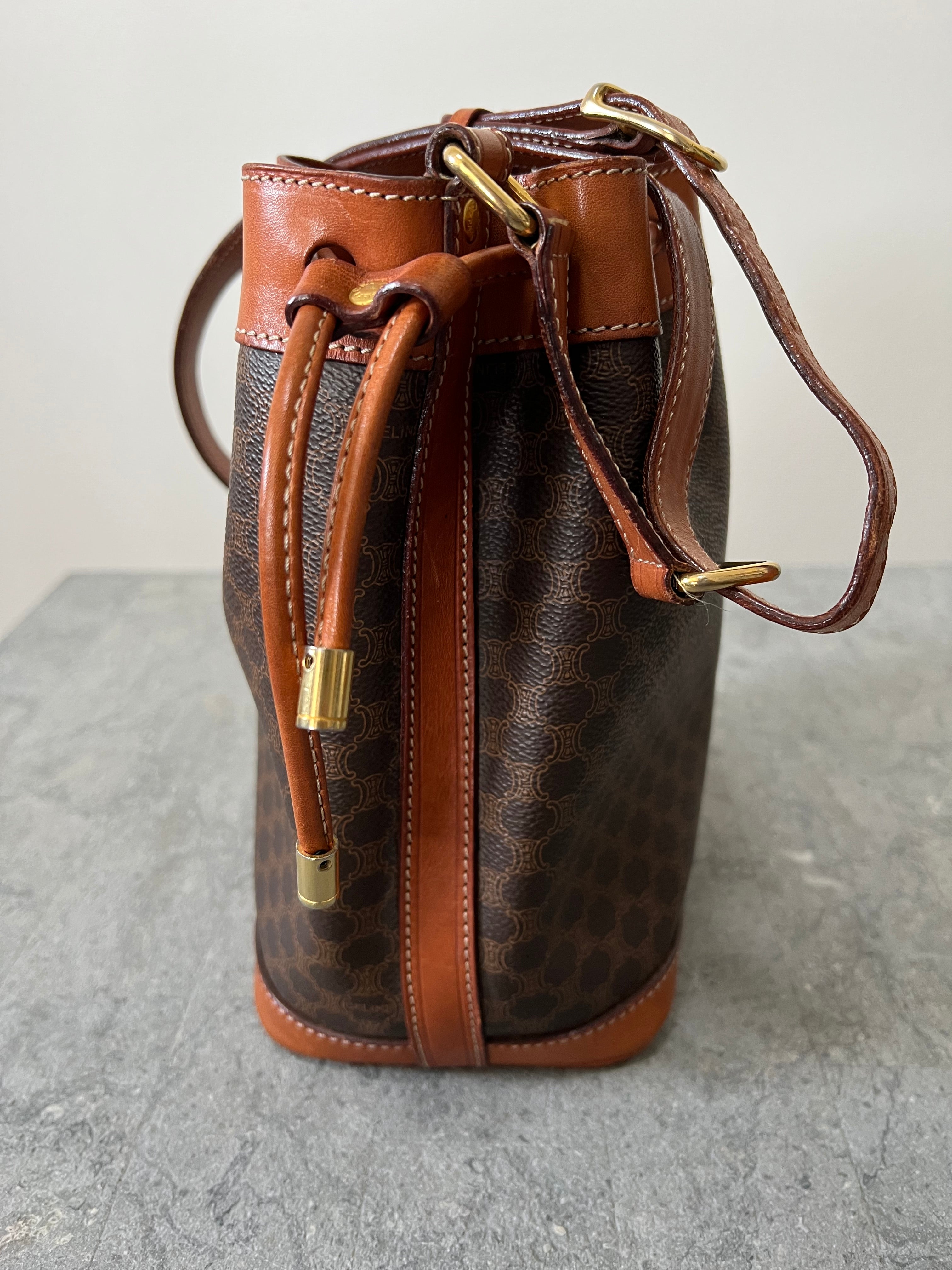 Mini Triomphe Drawstring Shoulder Bag / Crossbody Bag