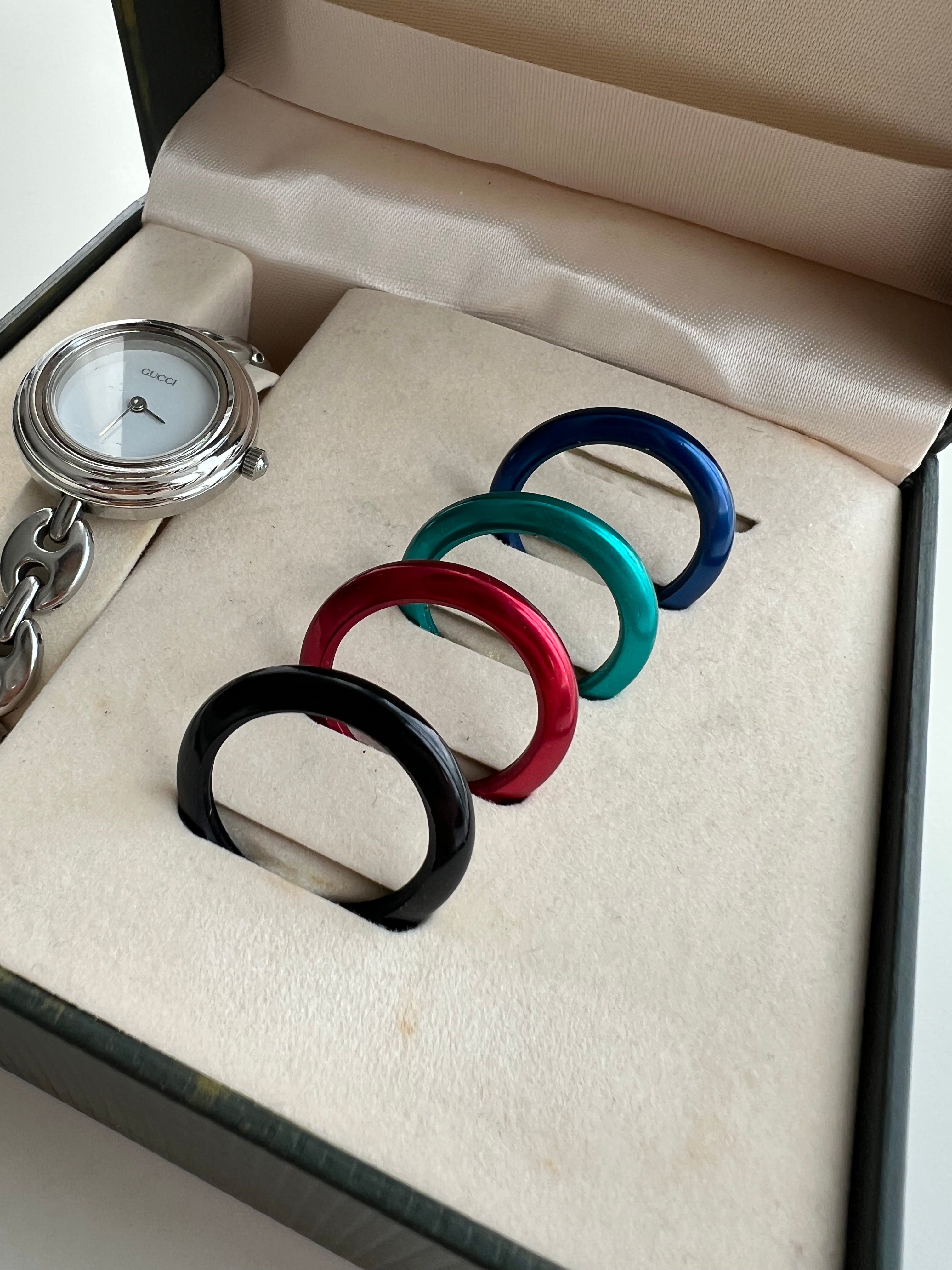 1998 Interchangeable Bezel Watch in Silver 5 colors