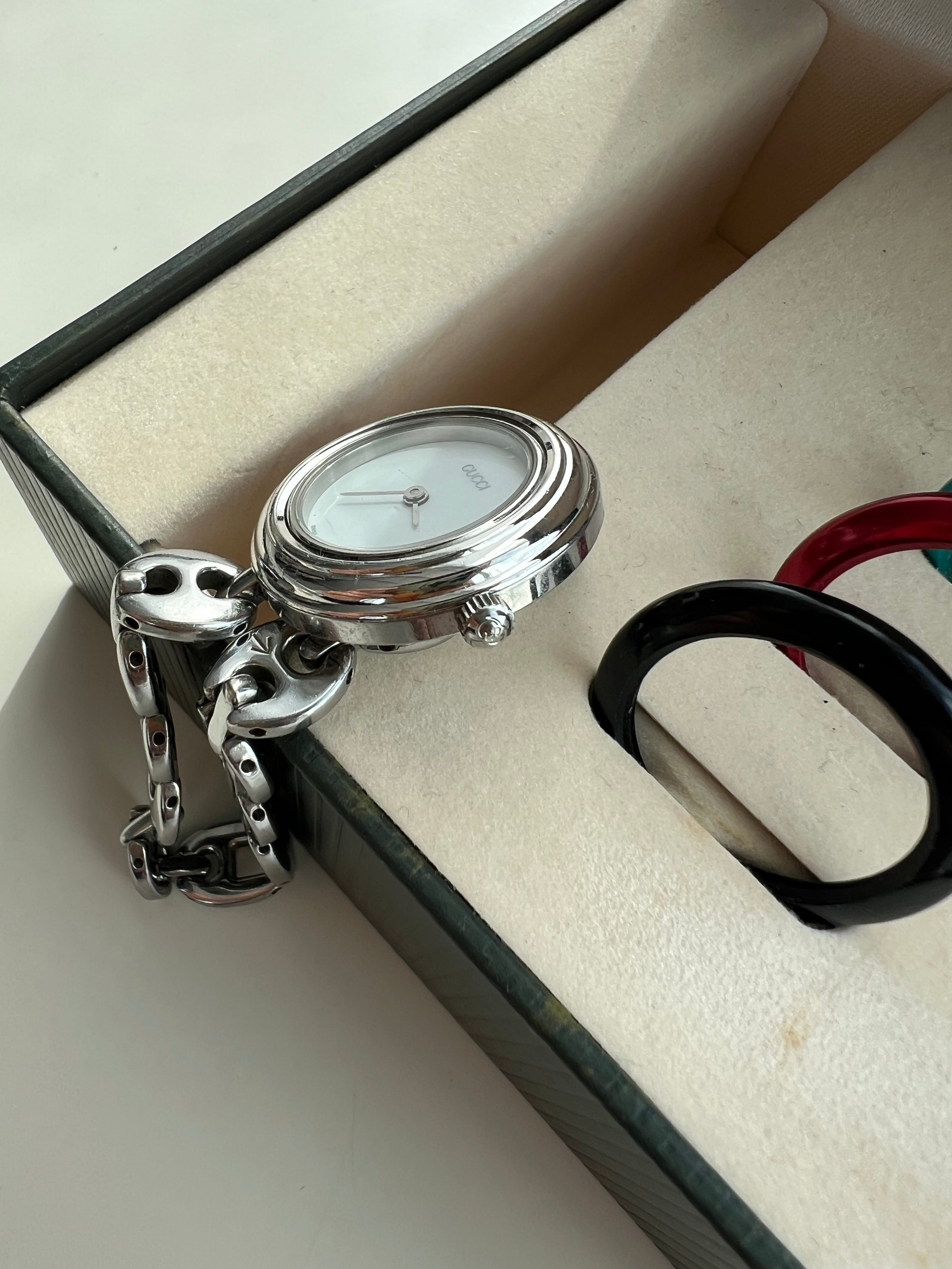 1998 Interchangeable Bezel Watch in Silver 5 colors