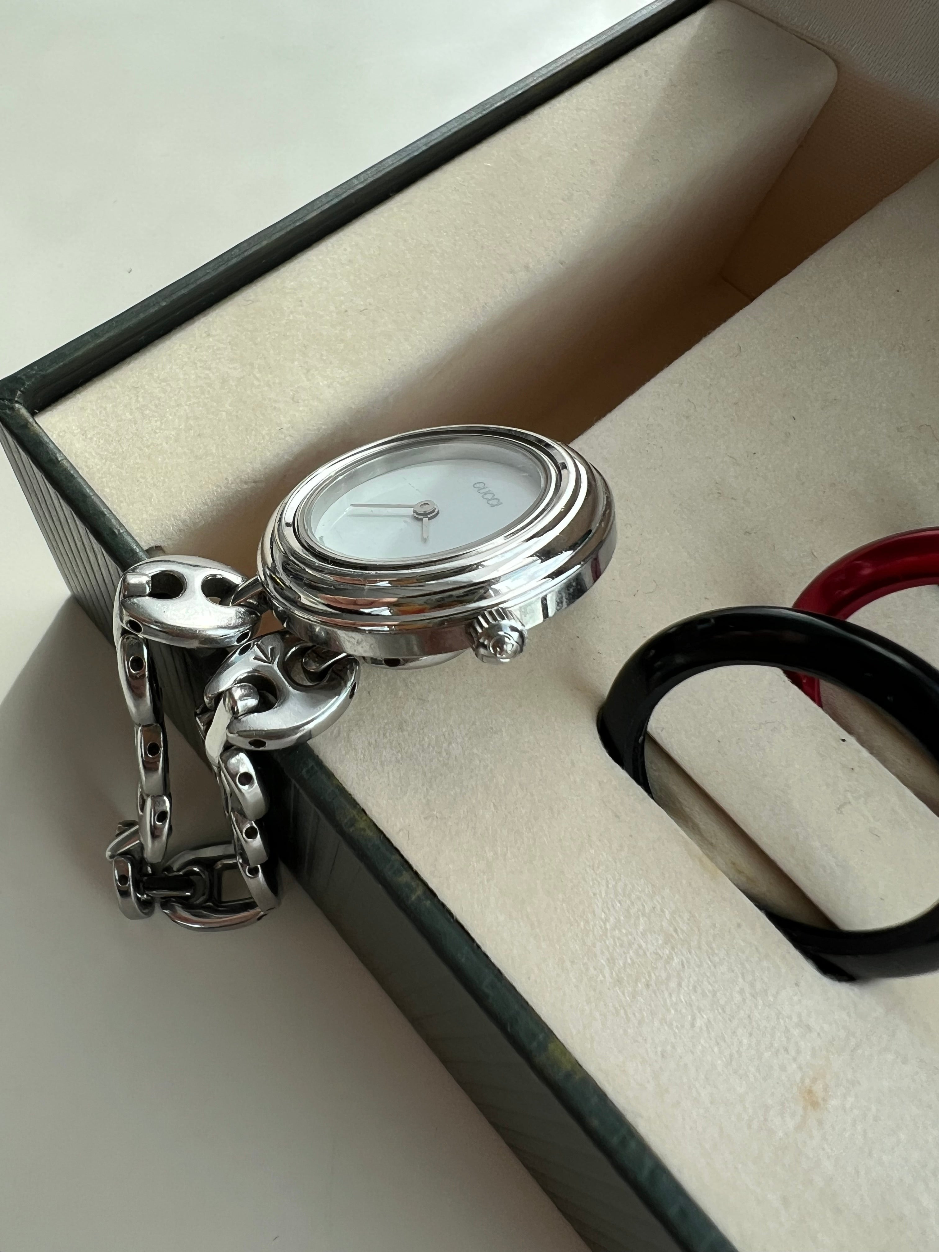 1998 Interchangeable Bezel Watch in Silver 5 colors