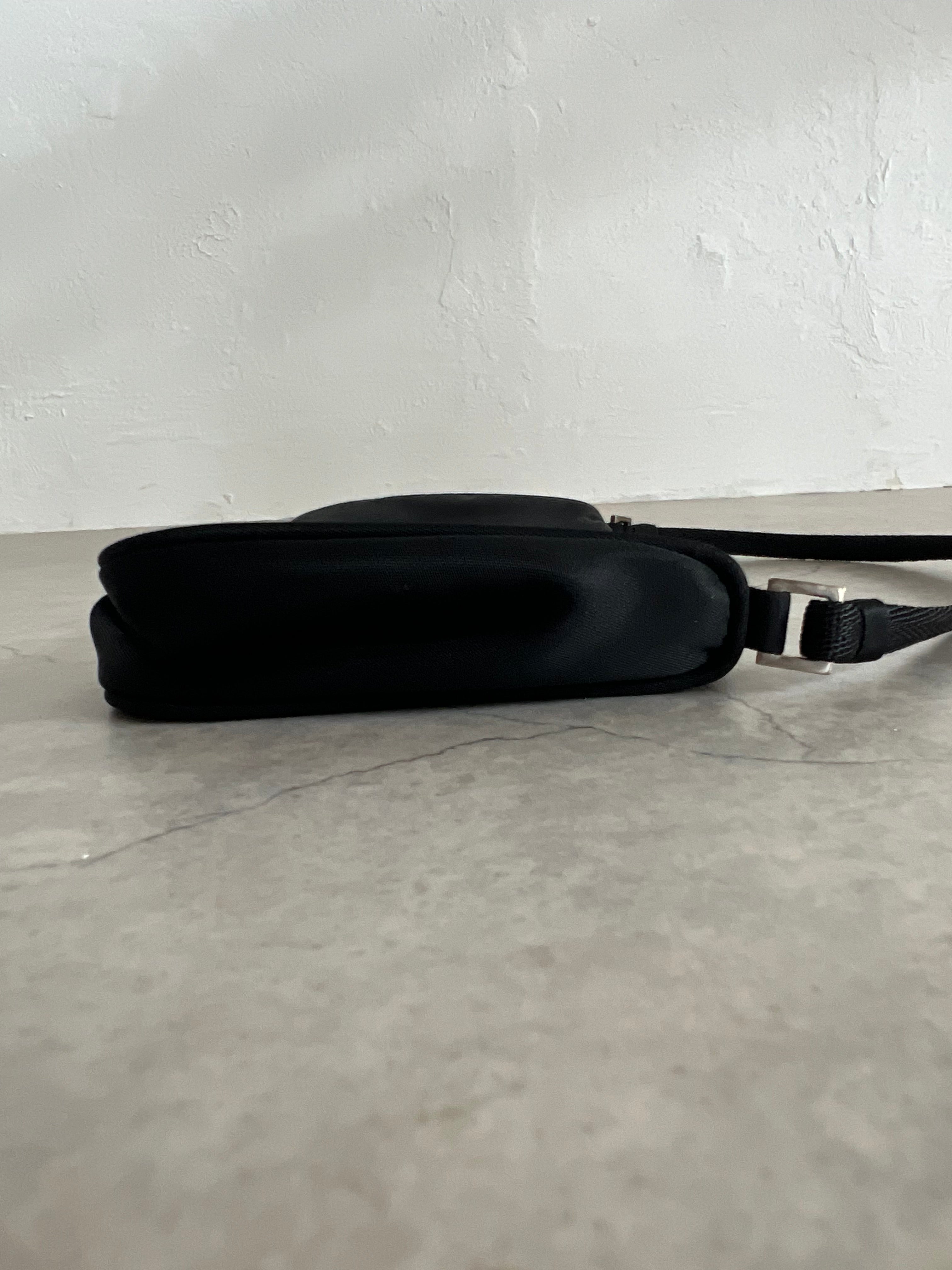 Tessuto Nylon accessory pouch bag in black